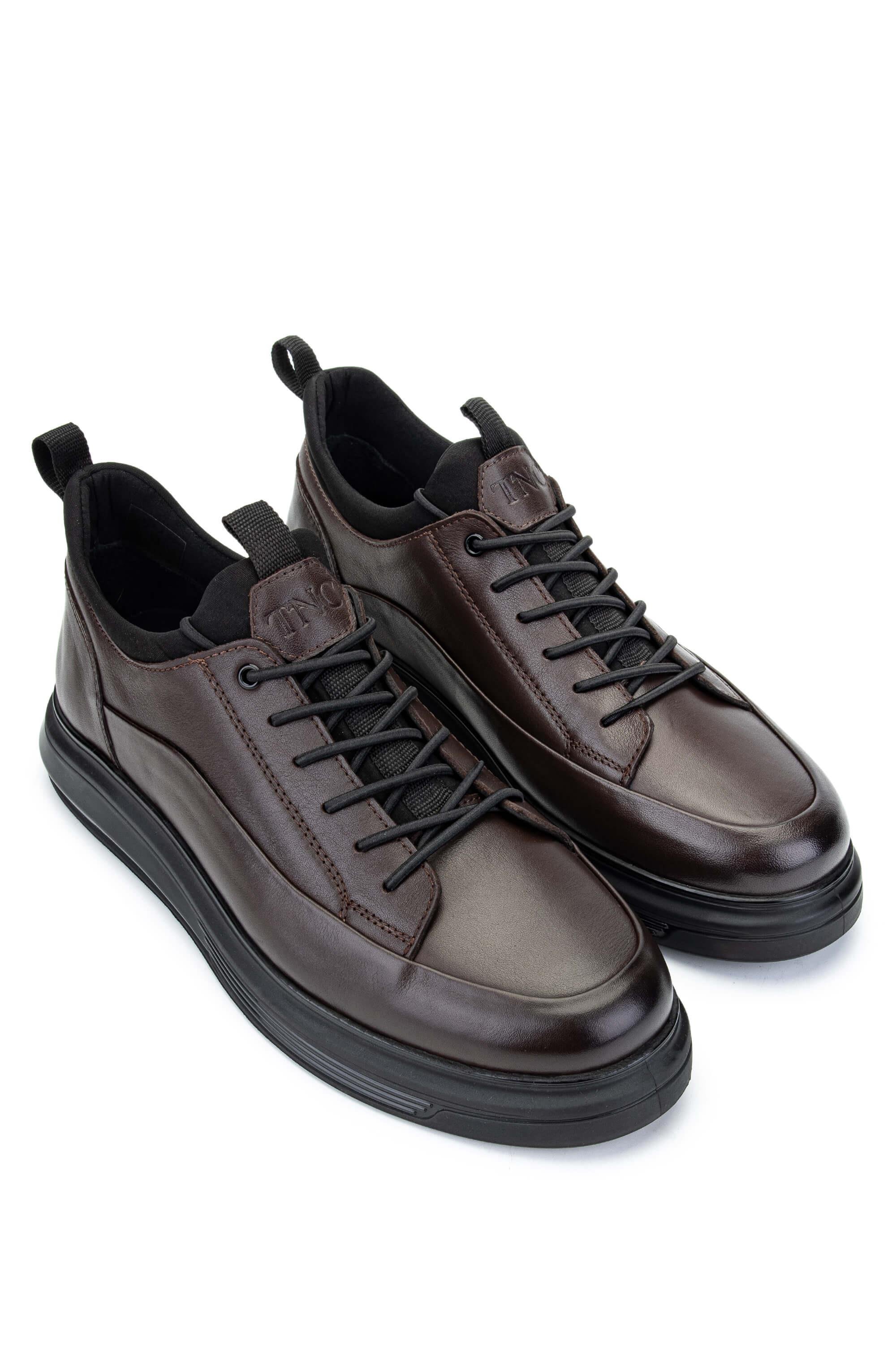 Tamer Tanca Erkek Hakiki Deri Kahverengi Sneakers & Spor Ayakkabı
