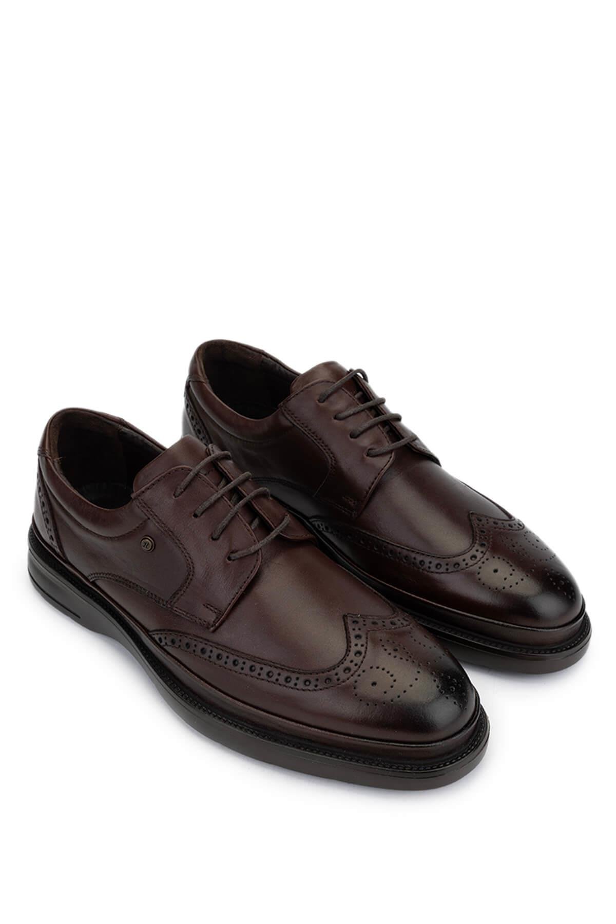 Tamer Tanca Erkek Hakiki Deri Kahverengi Klasik Ayakkabı