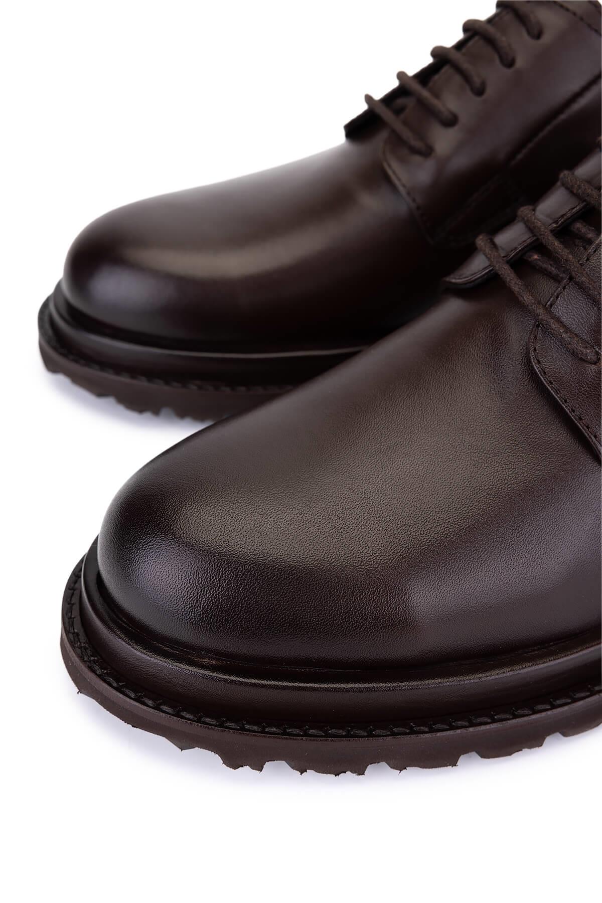 Tamer Tanca Erkek Hakiki Deri Kahverengi Casual Ayakkabı