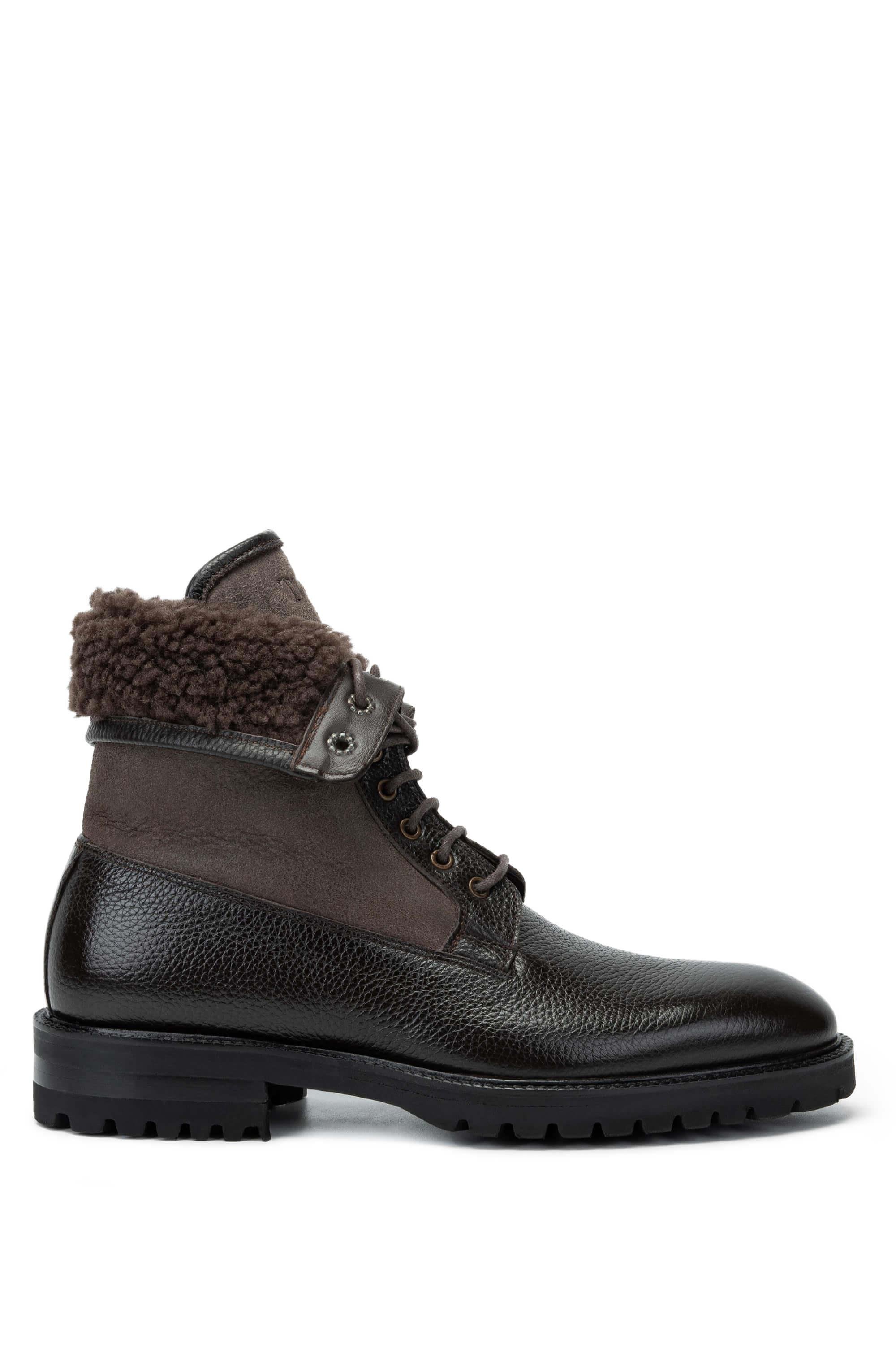 Tamer Tanca Erkek Hakiki Deri Kahverengi POSTAL Bot