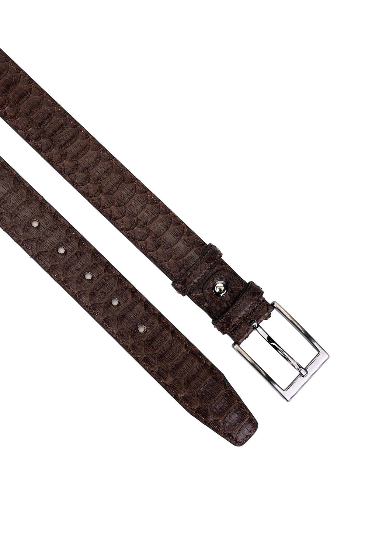 Tamer Tanca Erkek Hakiki Deri Kahverengi Kemer