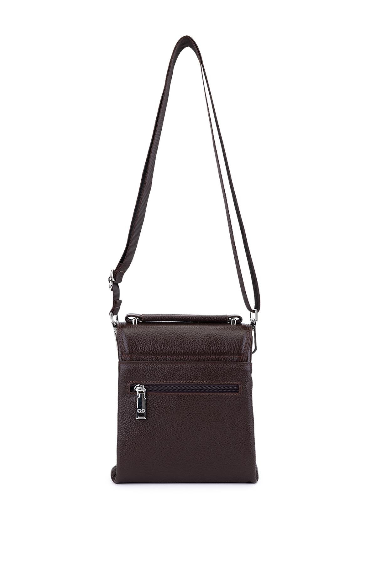 Tamer Tanca Erkek Hakiki Deri Kahverengi Postacı Çanta