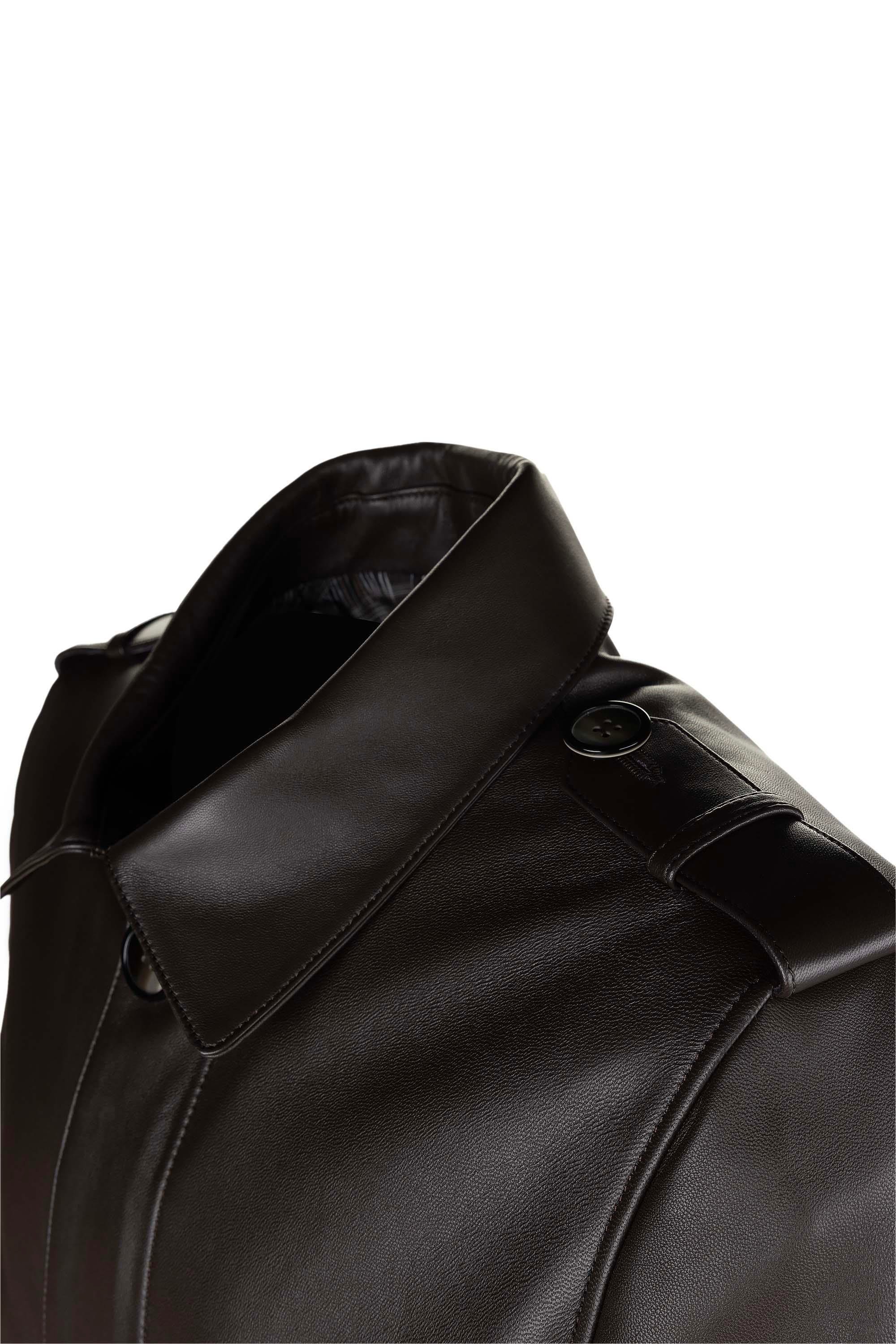 Tamer Tanca Erkek Hakiki Deri Kahverengi Deri Mont