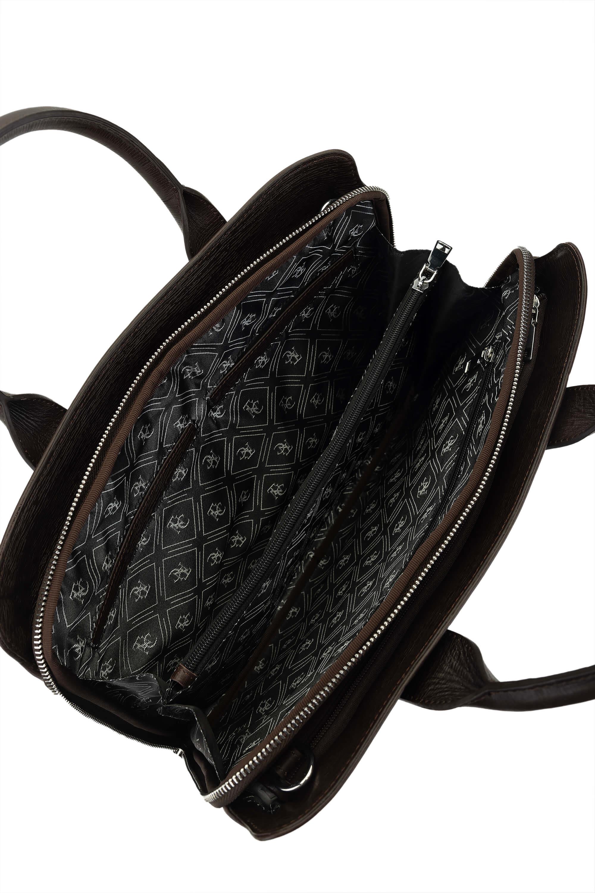 Tamer Tanca Erkek Hakiki Deri Kahverengi Evrak Çantası