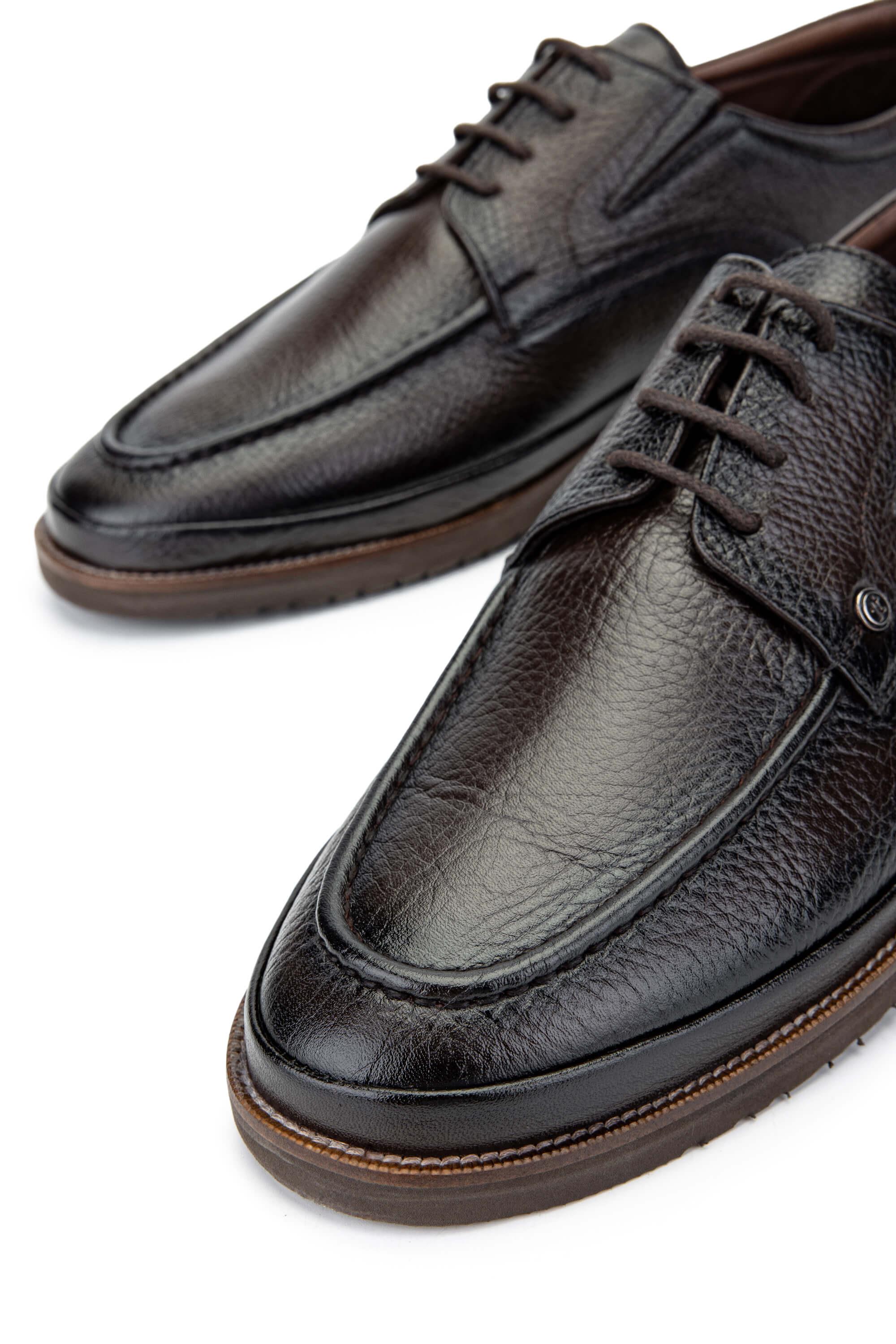 Tamer Tanca Erkek Hakiki Deri Kahverengi Casual Ayakkabı