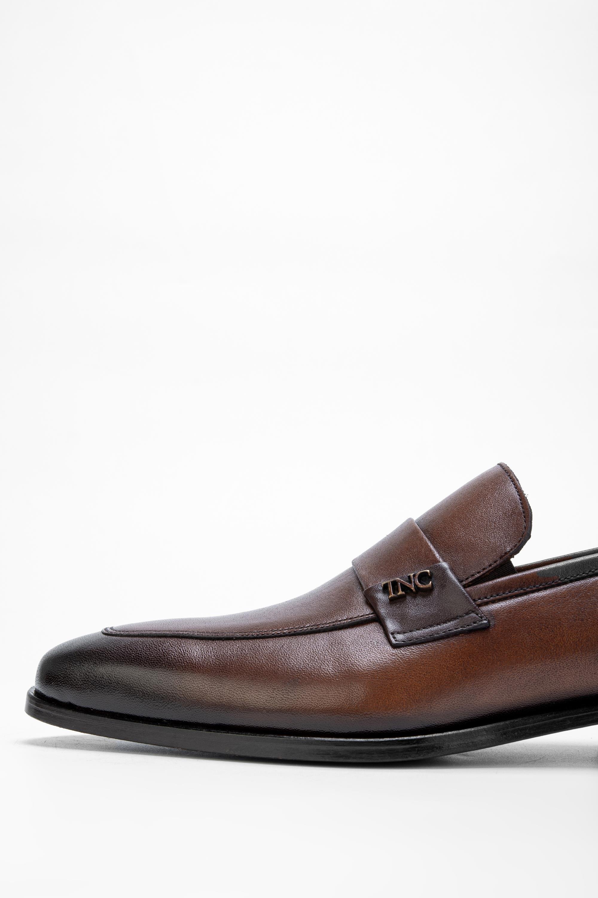 Tamer Tanca Erkek Hakiki Deri Kahverengi Makosen Ayakkabı