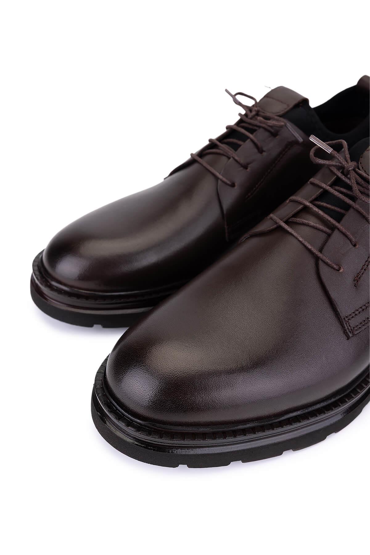 Tamer Tanca Erkek Hakiki Deri Kahverengi Casual Ayakkabı