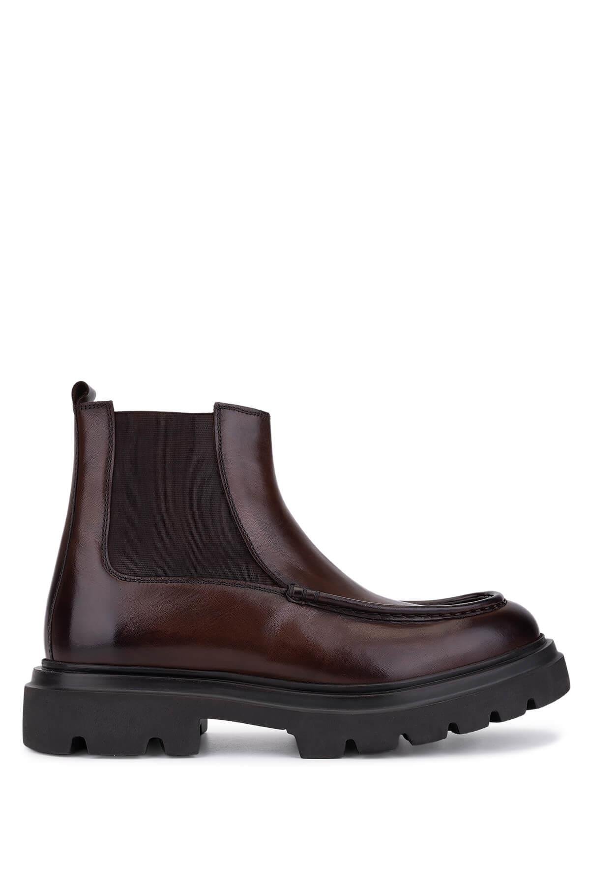 Tamer Tanca Erkek Hakiki Deri Kahverengi Casual Bot