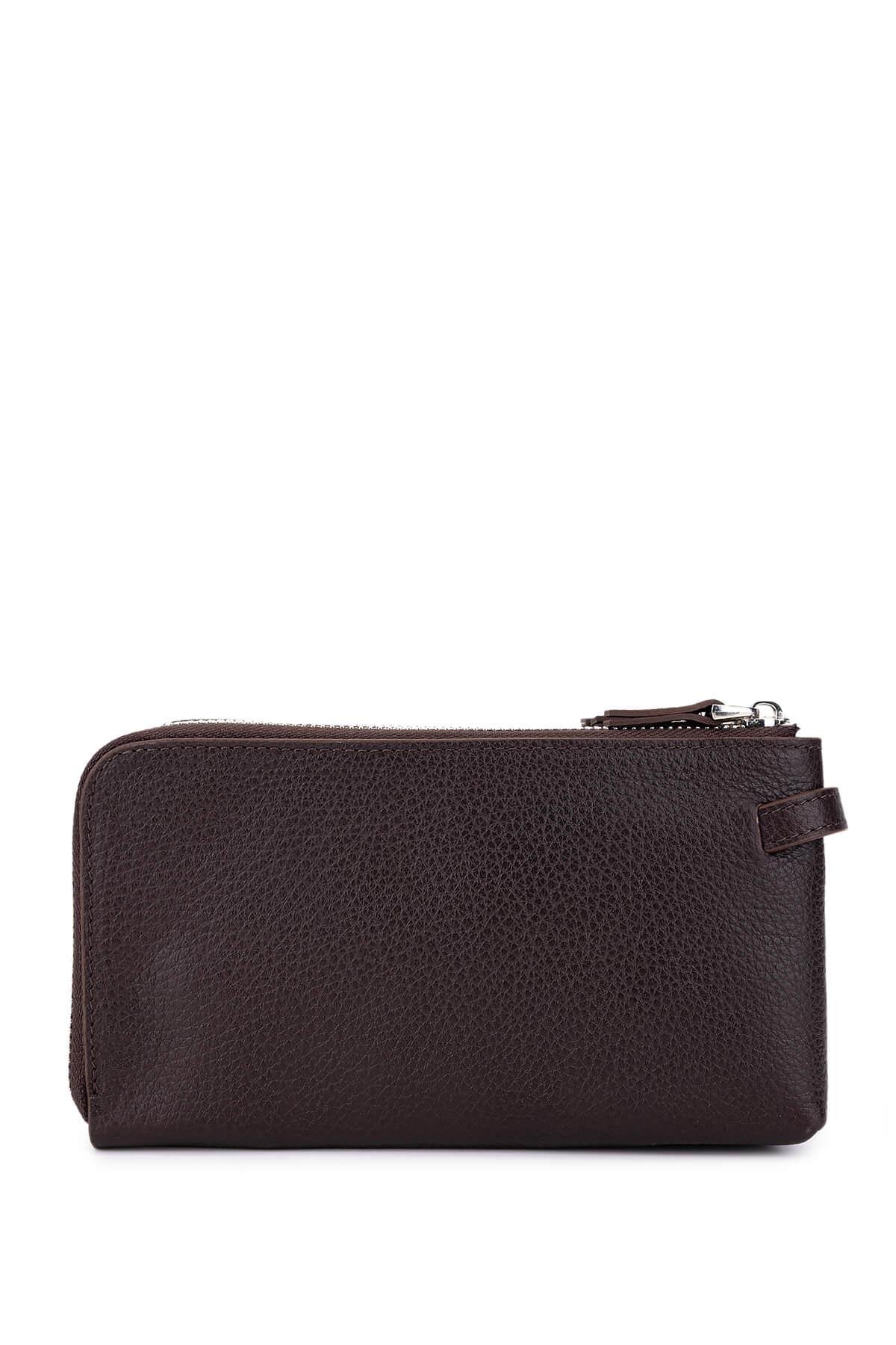 Tamer Tanca Erkek Hakiki Deri Kahverengi El Çantası