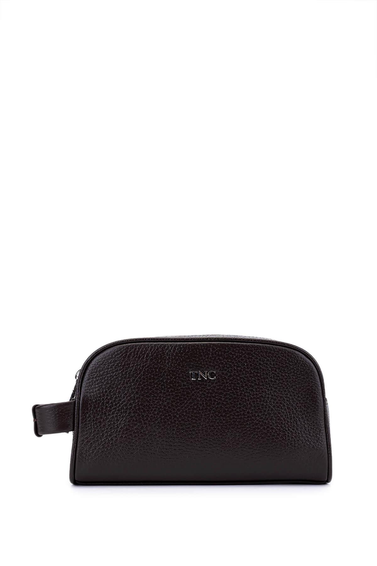 Tamer Tanca Erkek Hakiki Deri Kahverengi El Çantası