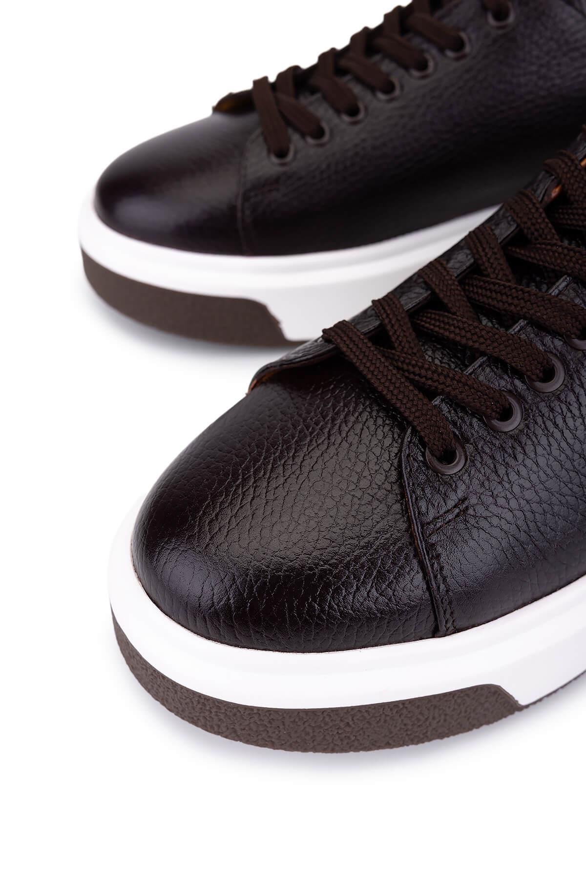 Tamer Tanca Erkek Hakiki Deri Kahverengi Sneakers & Spor Ayakkabı