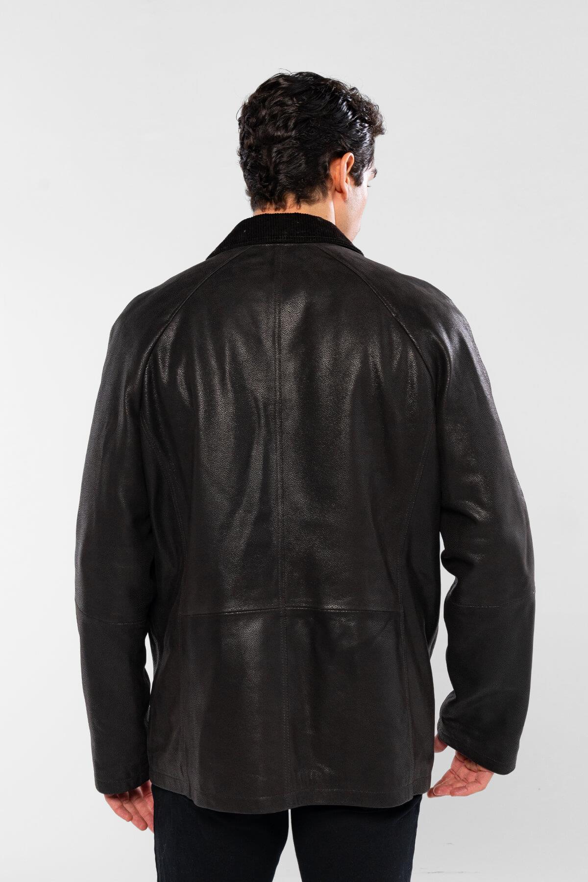 Tamer Tanca Erkek Hakiki Deri Kahverengi Deri Mont