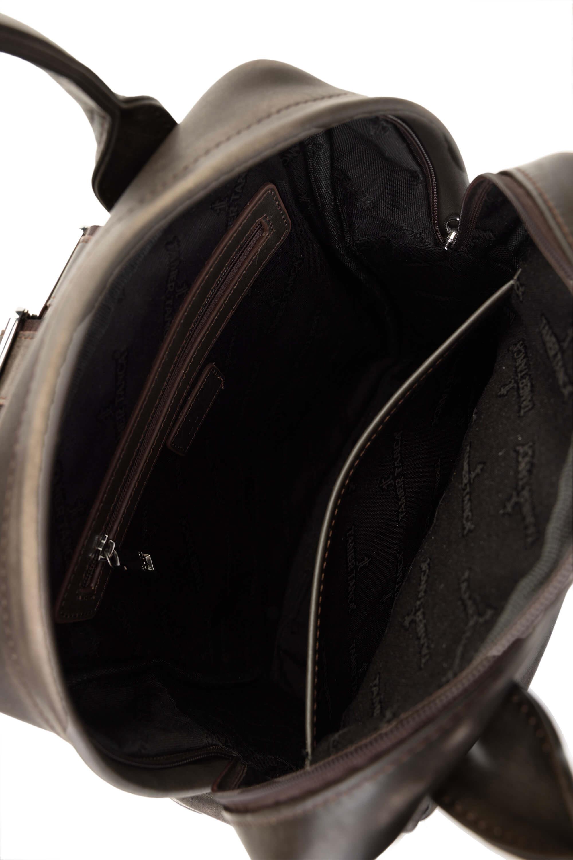 Tamer Tanca Erkek Hakiki Deri Kızıl Eskitme Sırt Çantası