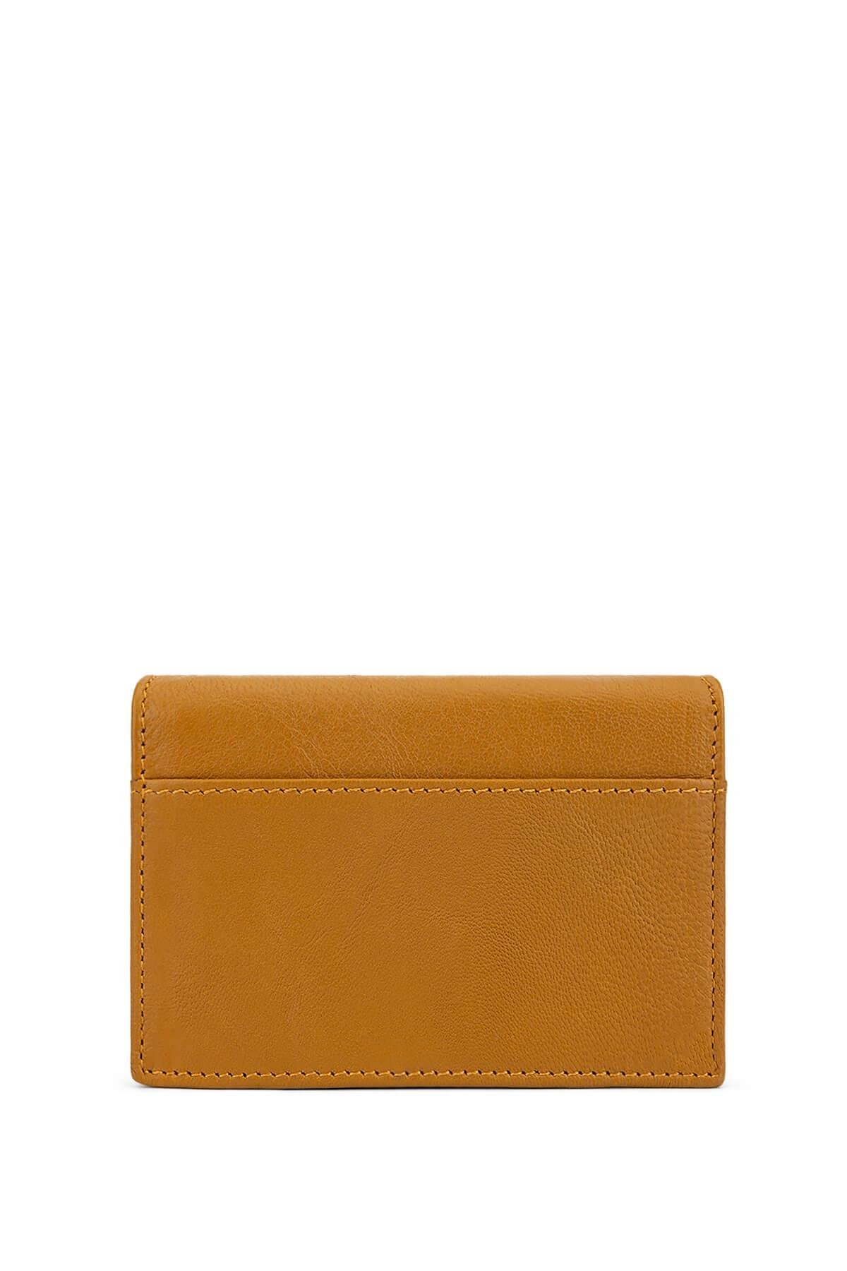 Tamer Tanca Erkek Hakiki Deri Koyu Hardal Kartlık