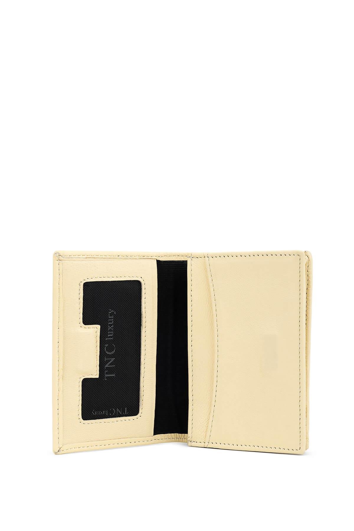 Tamer Tanca Erkek Hakiki Deri Krem Kartlık