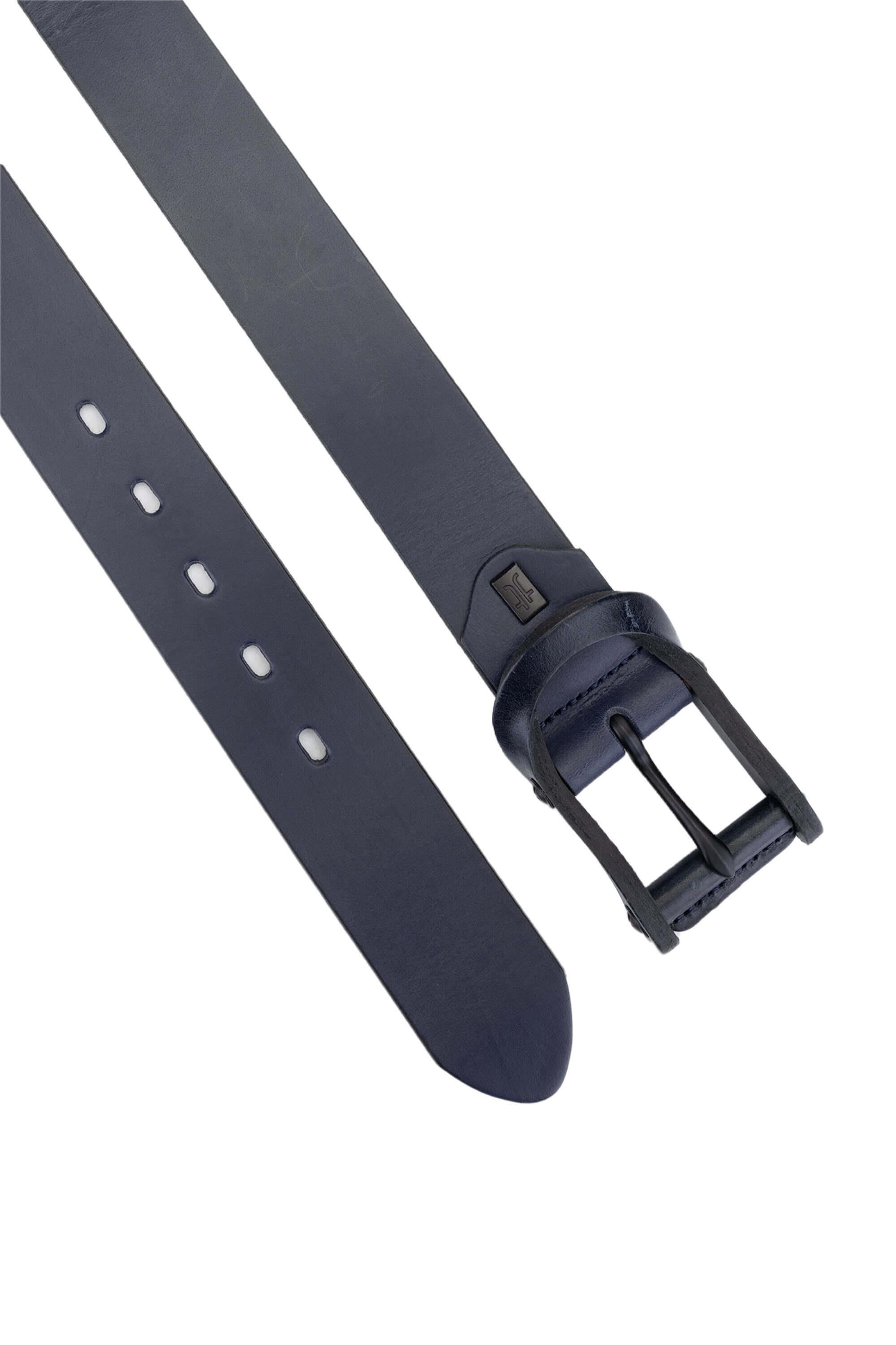 Tamer Tanca Erkek Hakiki Deri Lacivert Kemer