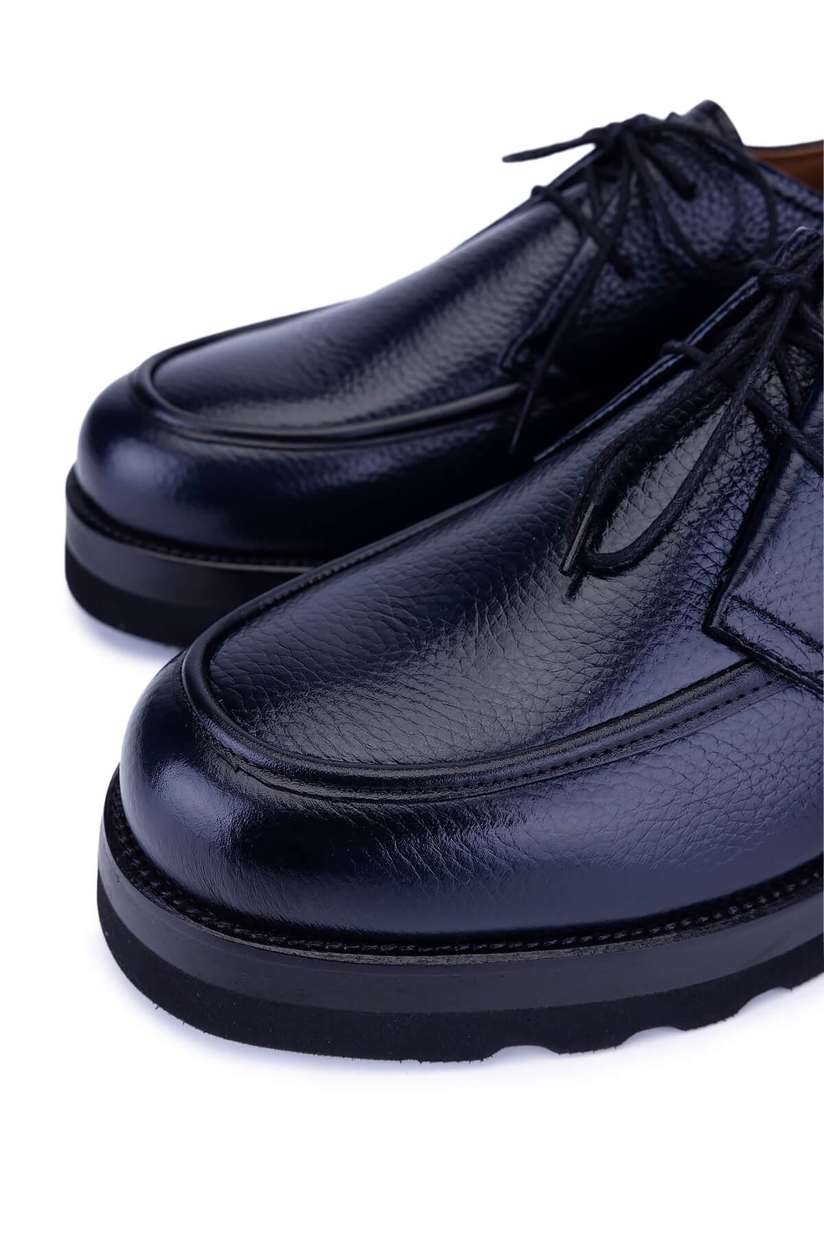 Tamer Tanca Erkek Hakiki Deri Lacivert Casual Ayakkabı