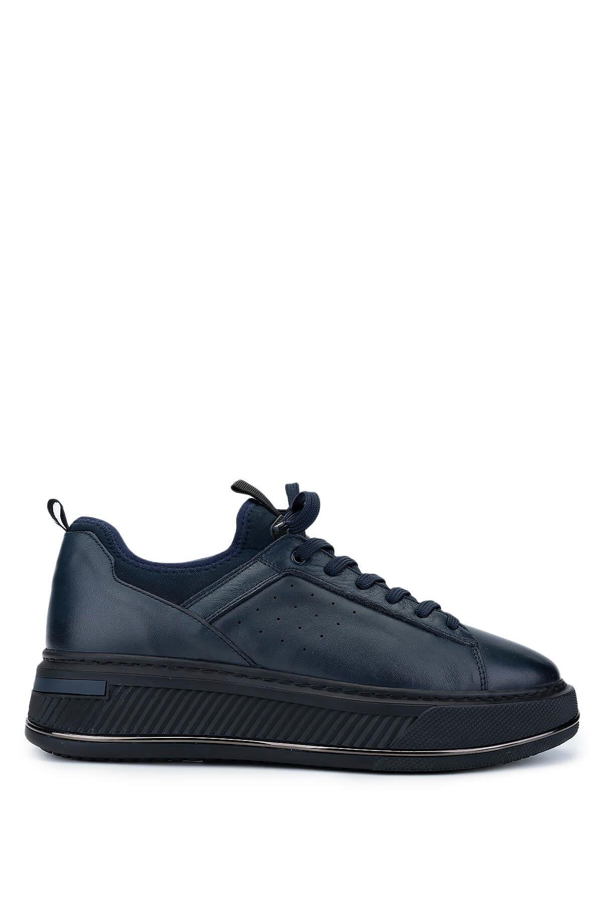 Tamer Tanca Erkek Hakiki Deri Lacivert Sneakers & Spor Ayakkabı