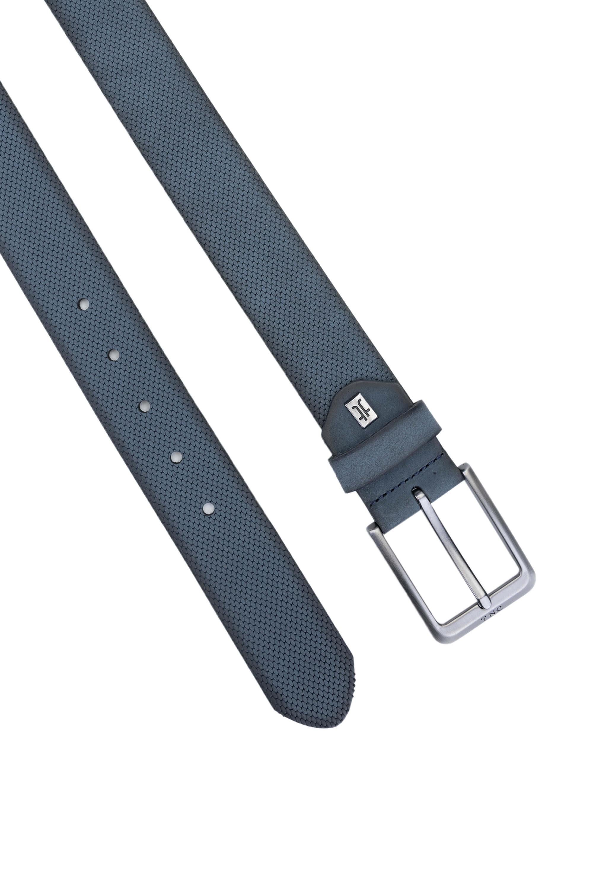 Tamer Tanca Erkek Hakiki Deri Lacivert Klasik Kemer