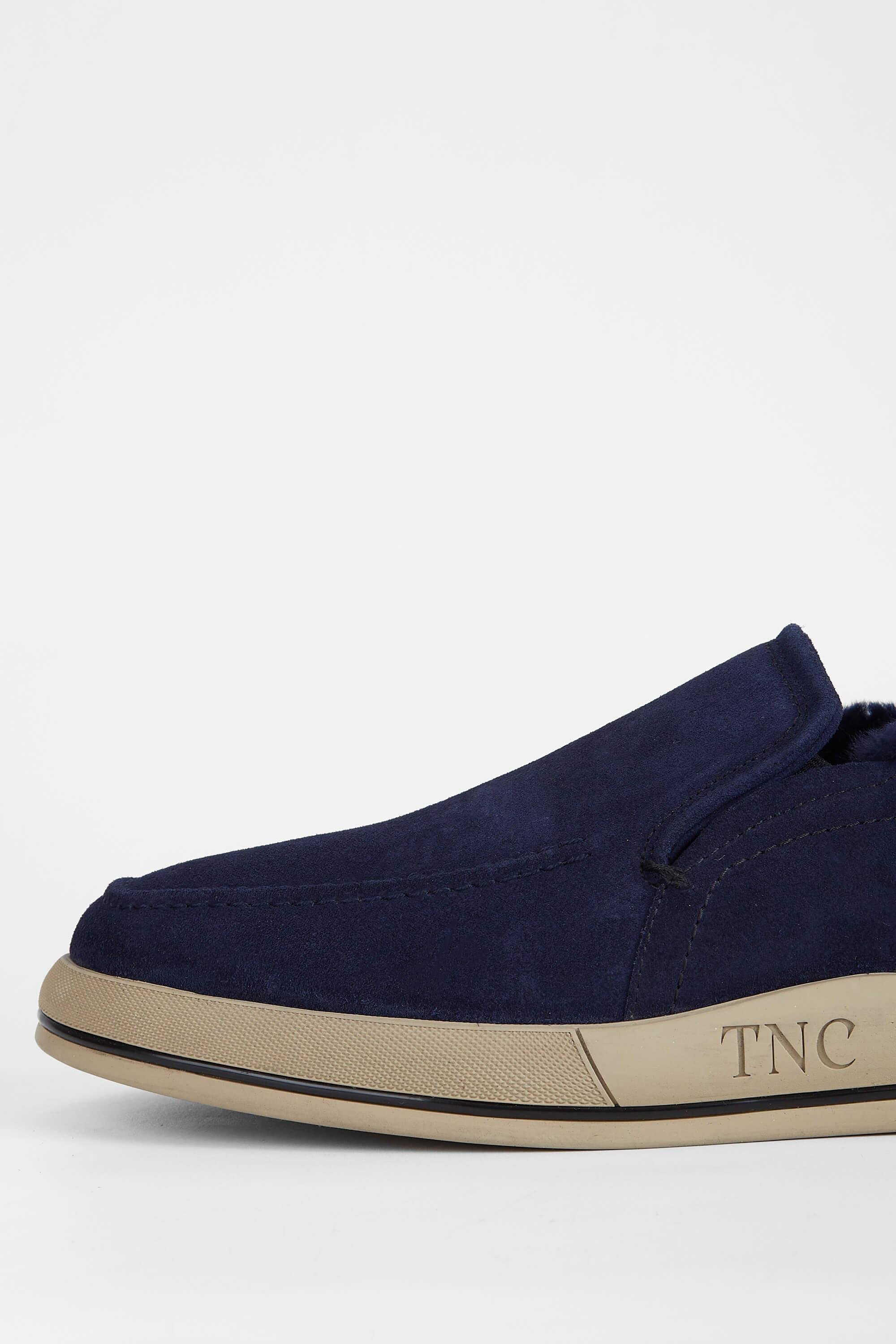 Tamer Tanca Erkek Hakiki Deri Lacivert Süet Casual Ayakkabı