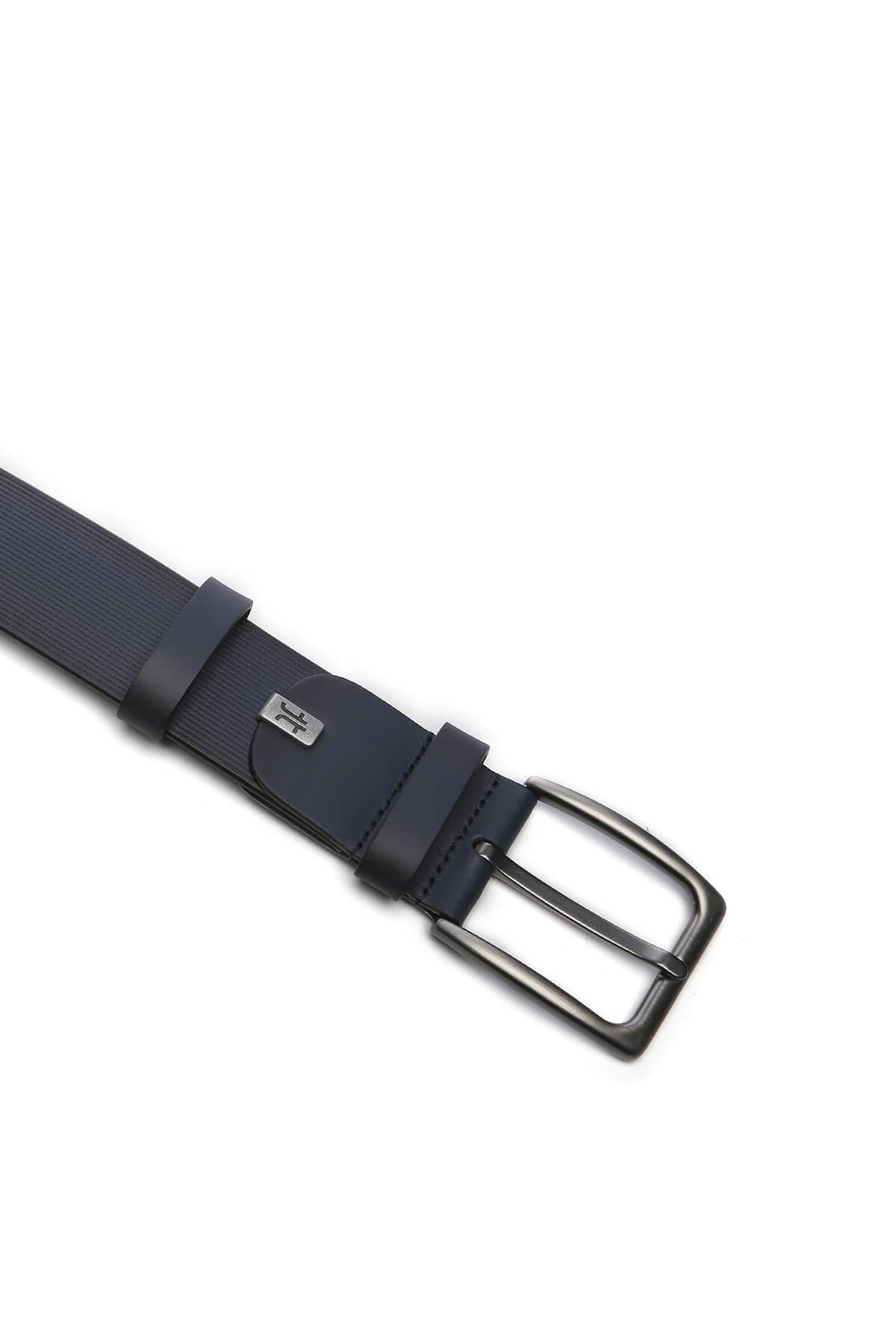 Tamer Tanca Erkek Hakiki Deri Lacivert Kemer