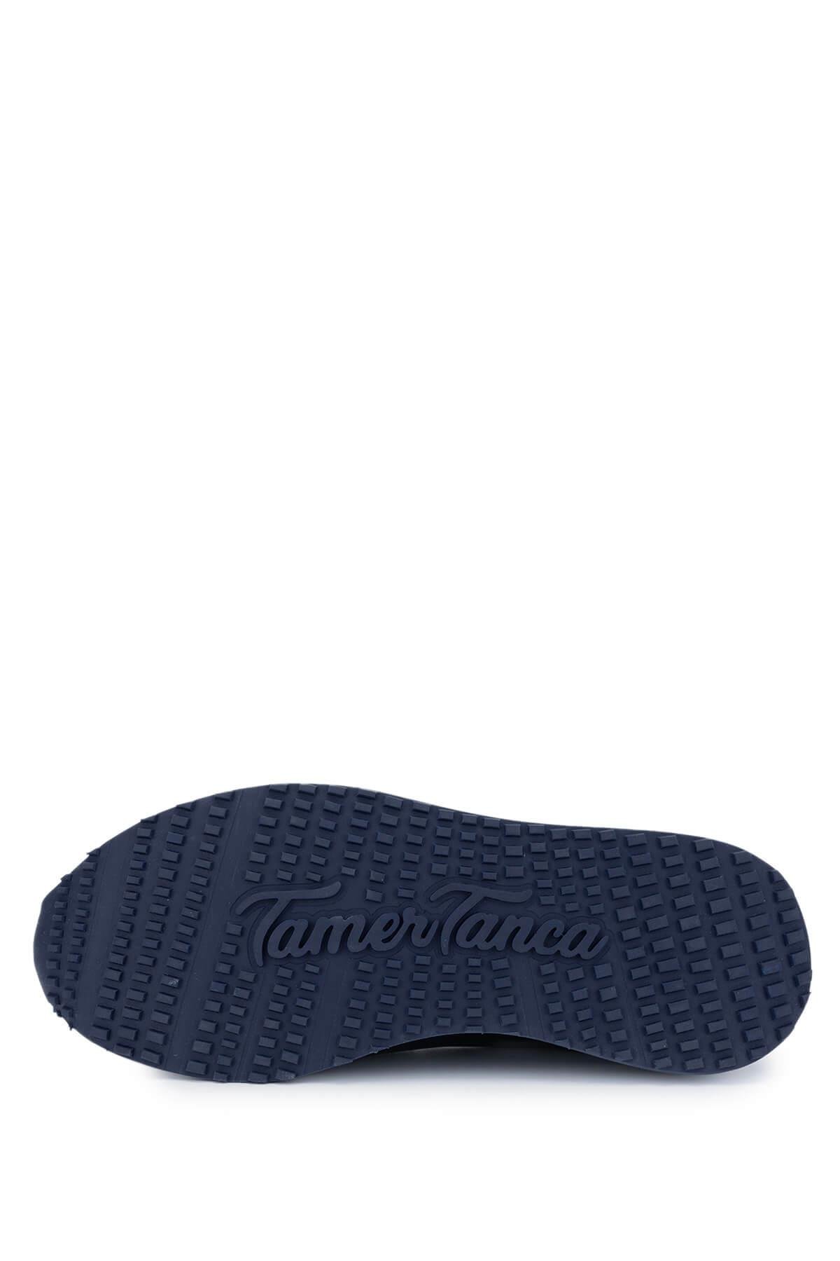 Tamer Tanca Erkek Hakiki Deri Lacivert Sneakers & Spor Ayakkabı