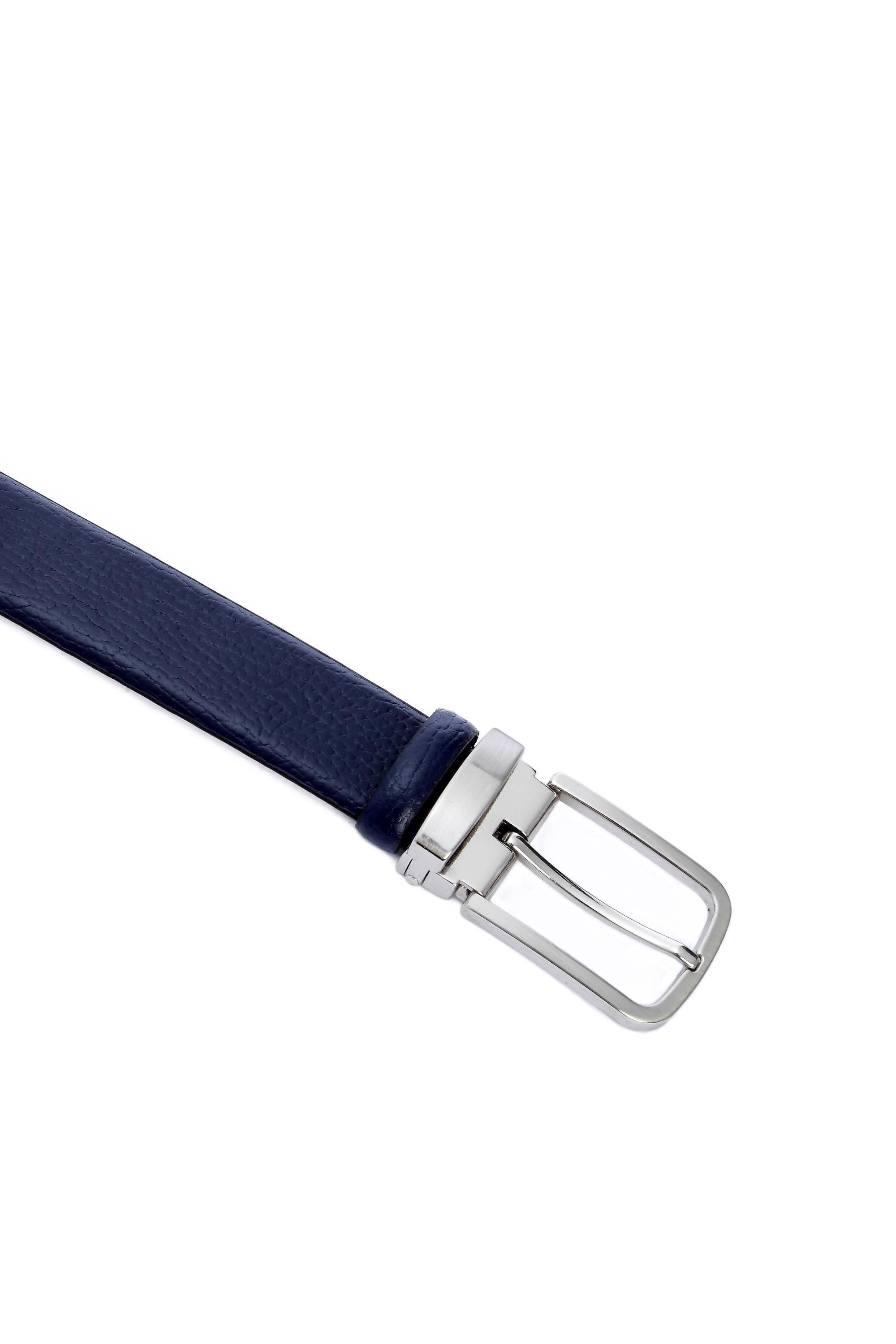 Tamer Tanca Erkek Hakiki Deri Lacivert Kemer