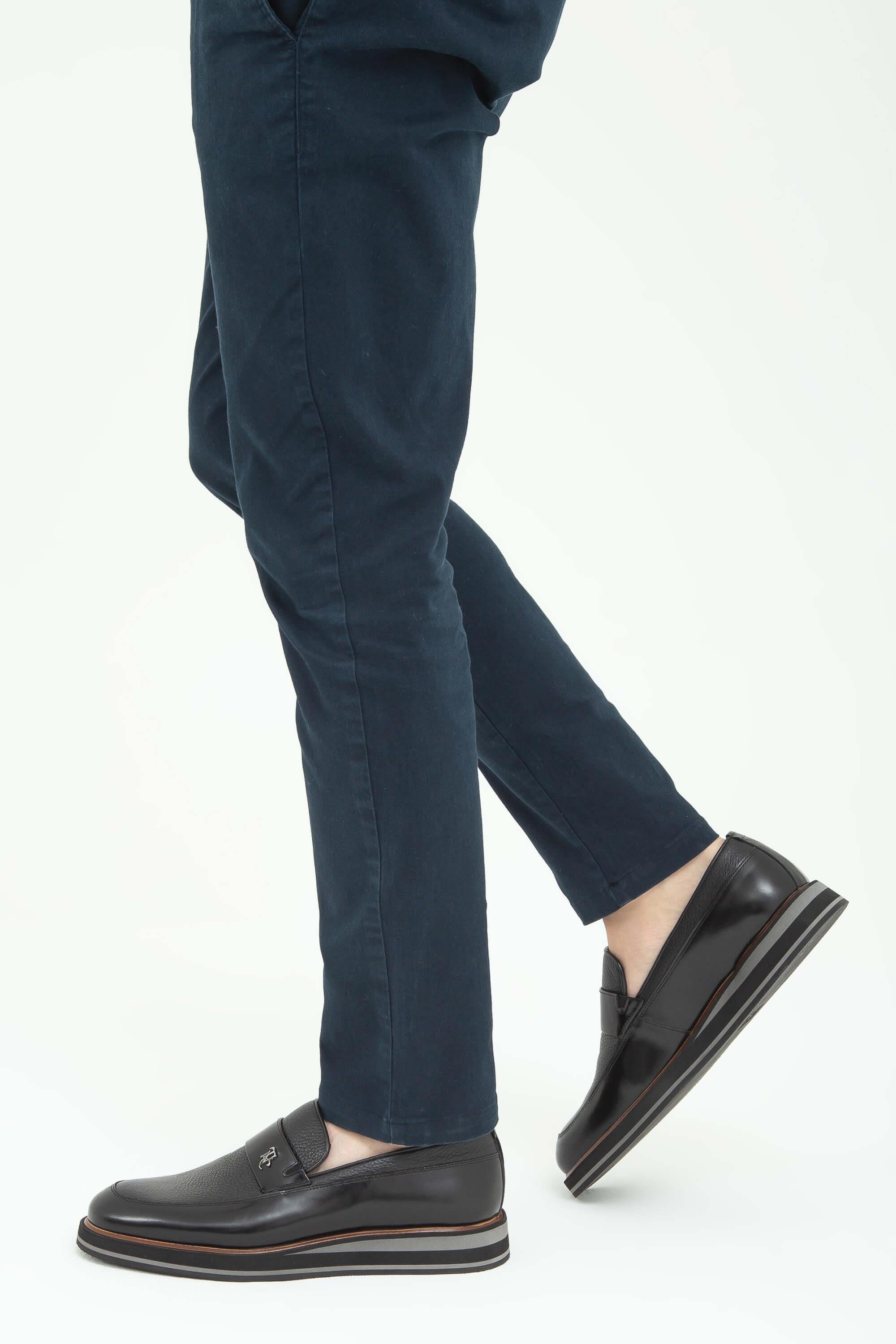 Tamer Tanca Erkek Hakiki Deri Siyah Açma Casual Ayakkabı