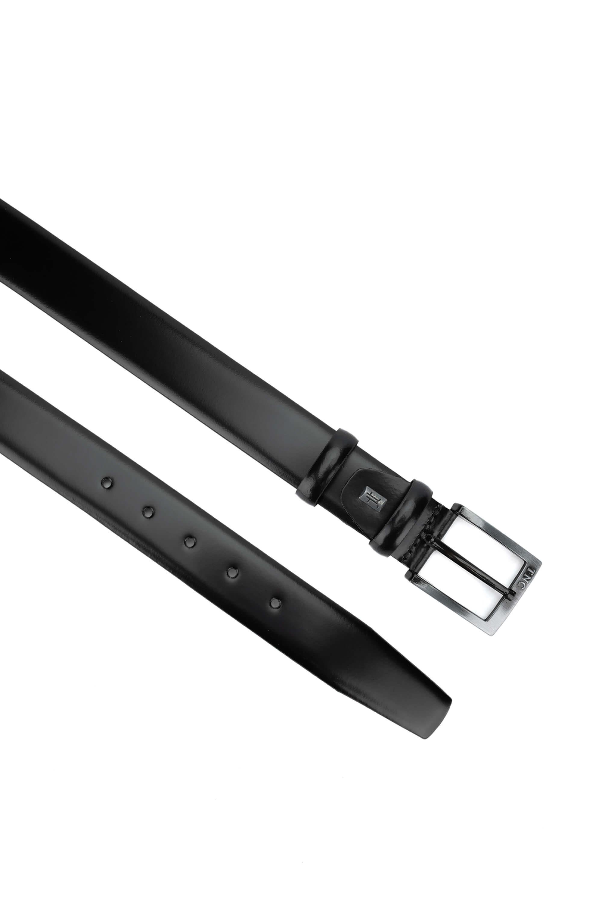 Tamer Tanca Erkek Hakiki Deri Siyah Açma Kemer