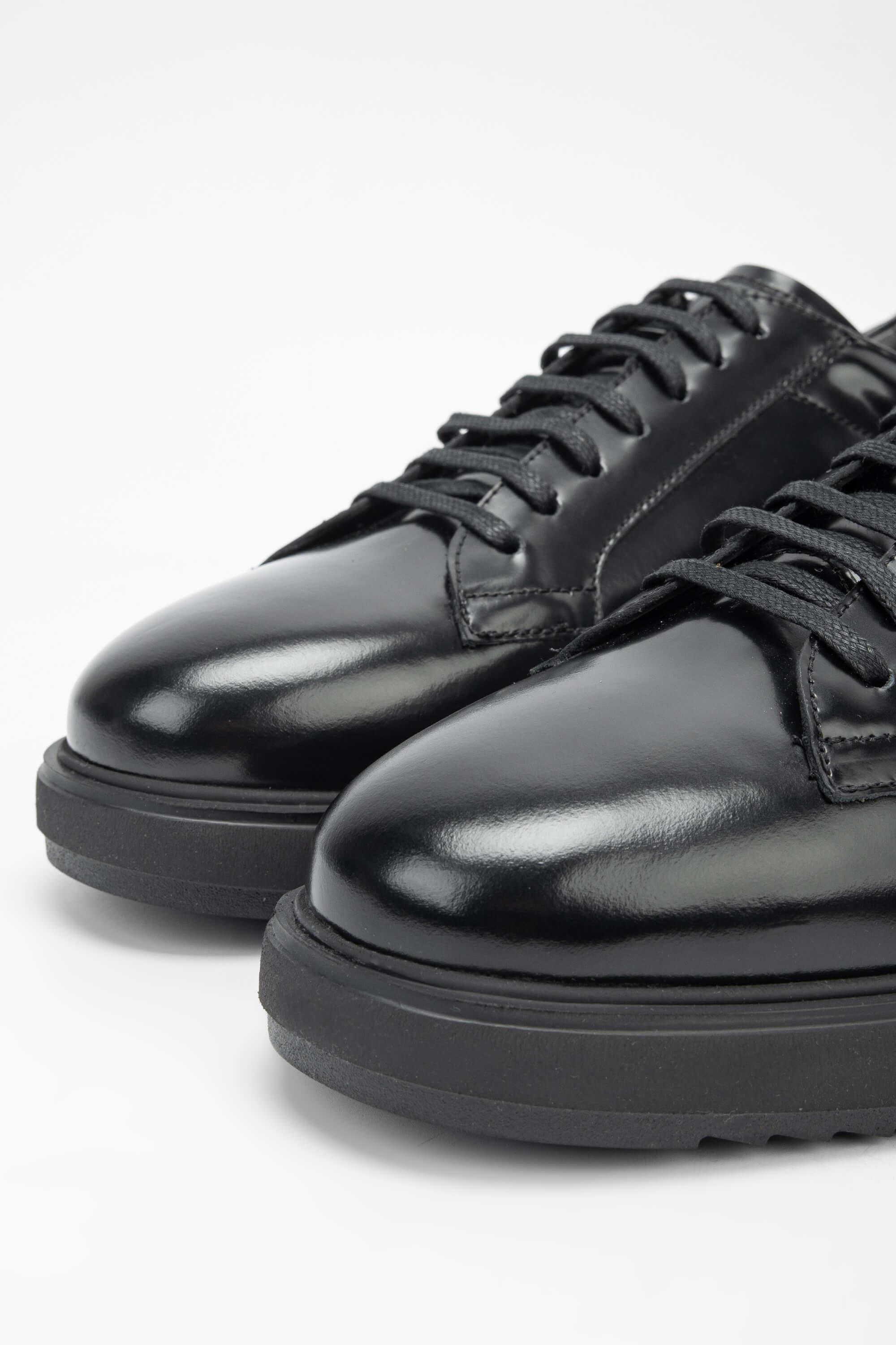 Tamer Tanca Erkek Hakiki Deri Siyah Açma Casual Ayakkabı