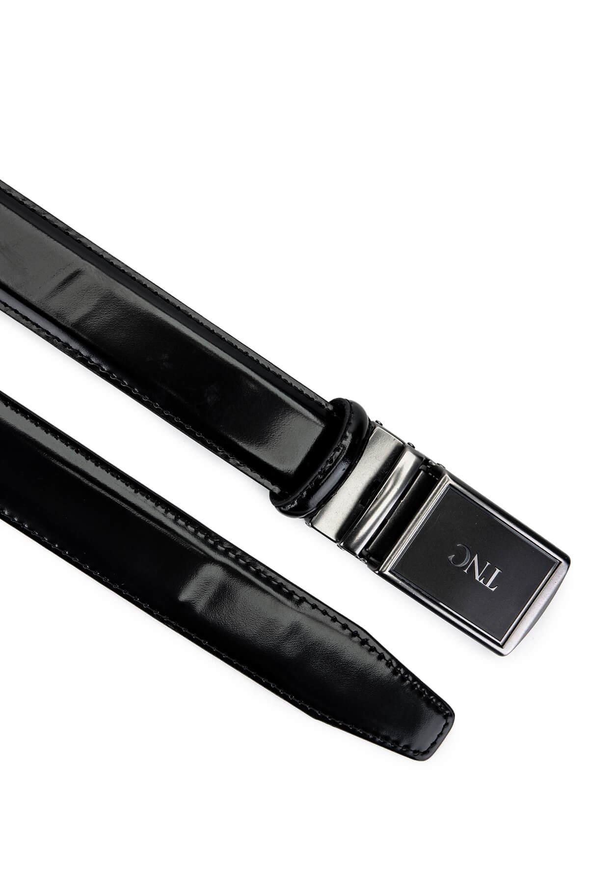 Tamer Tanca Erkek Hakiki Deri Siyah Açma Kemer