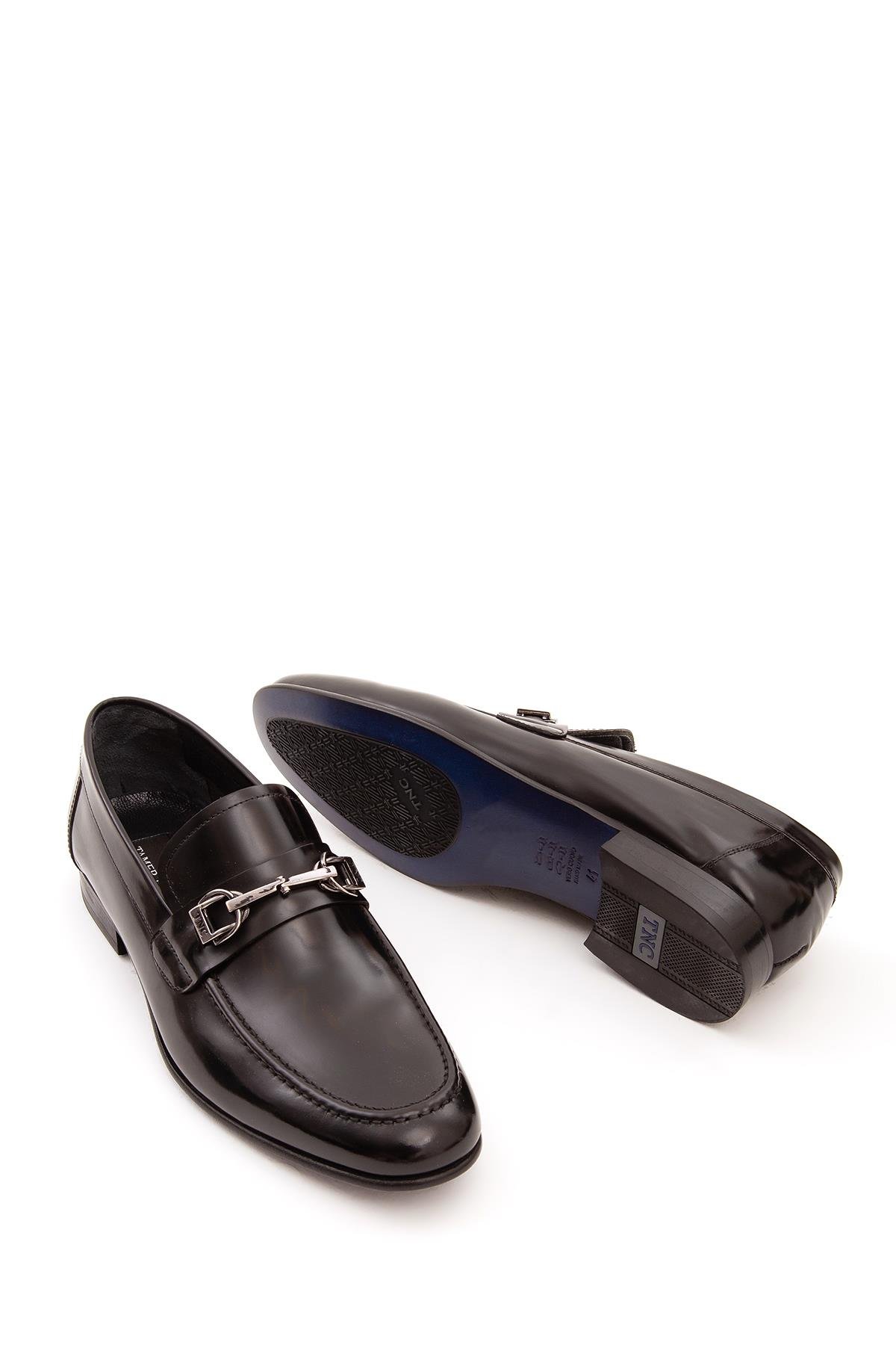 Tamer Tanca Erkek Hakiki Deri Siyah Açma Makosen Ayakkabı