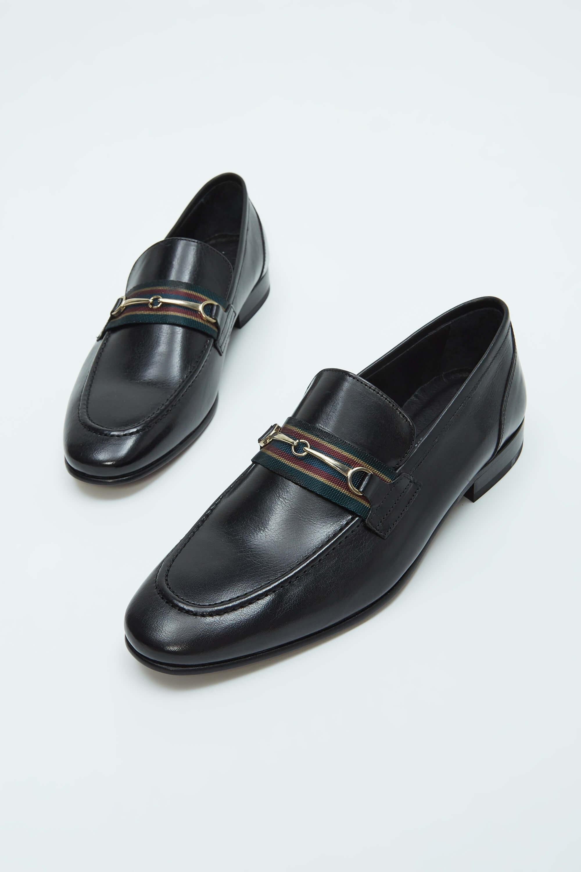 Tamer Tanca Erkek Hakiki Deri Siyah Bufalo Klasik Ayakkabı