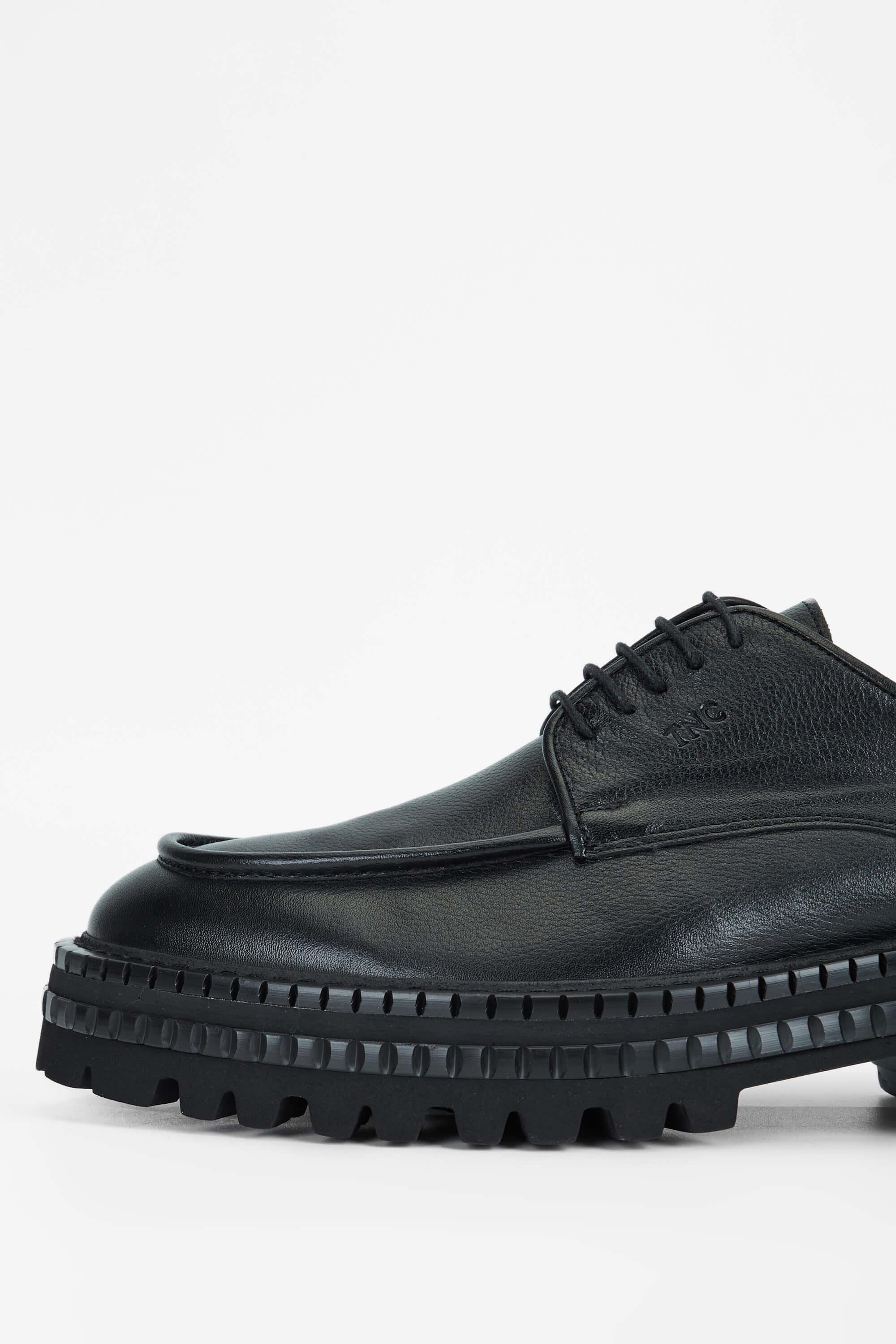 Tamer Tanca Erkek Hakiki Deri Siyah Casual Ayakkabı