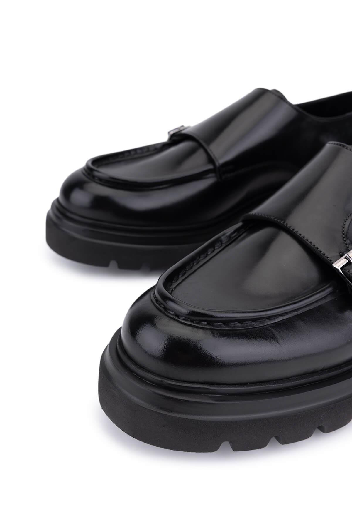 Tamer Tanca Erkek Hakiki Deri Siyah Casual Ayakkabı