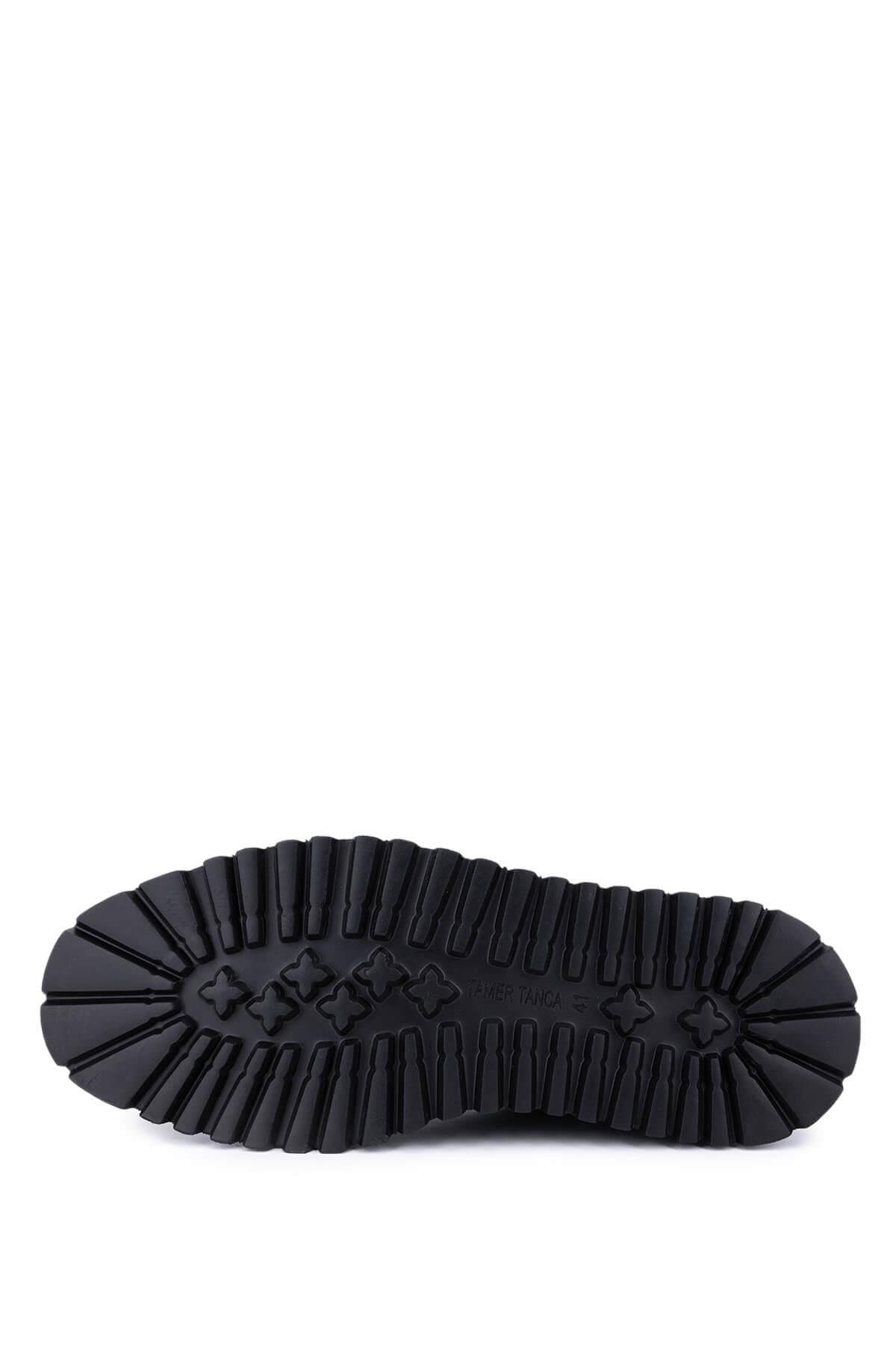 Tamer Tanca Erkek Hakiki Deri Siyah Casual Ayakkabı