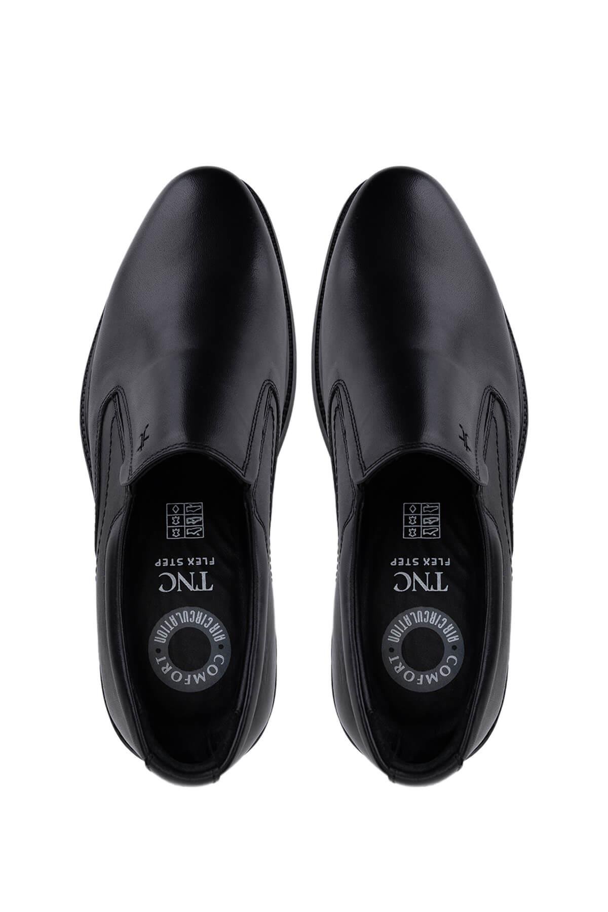 Tamer Tanca Erkek Hakiki Deri Siyah Casual Ayakkabı