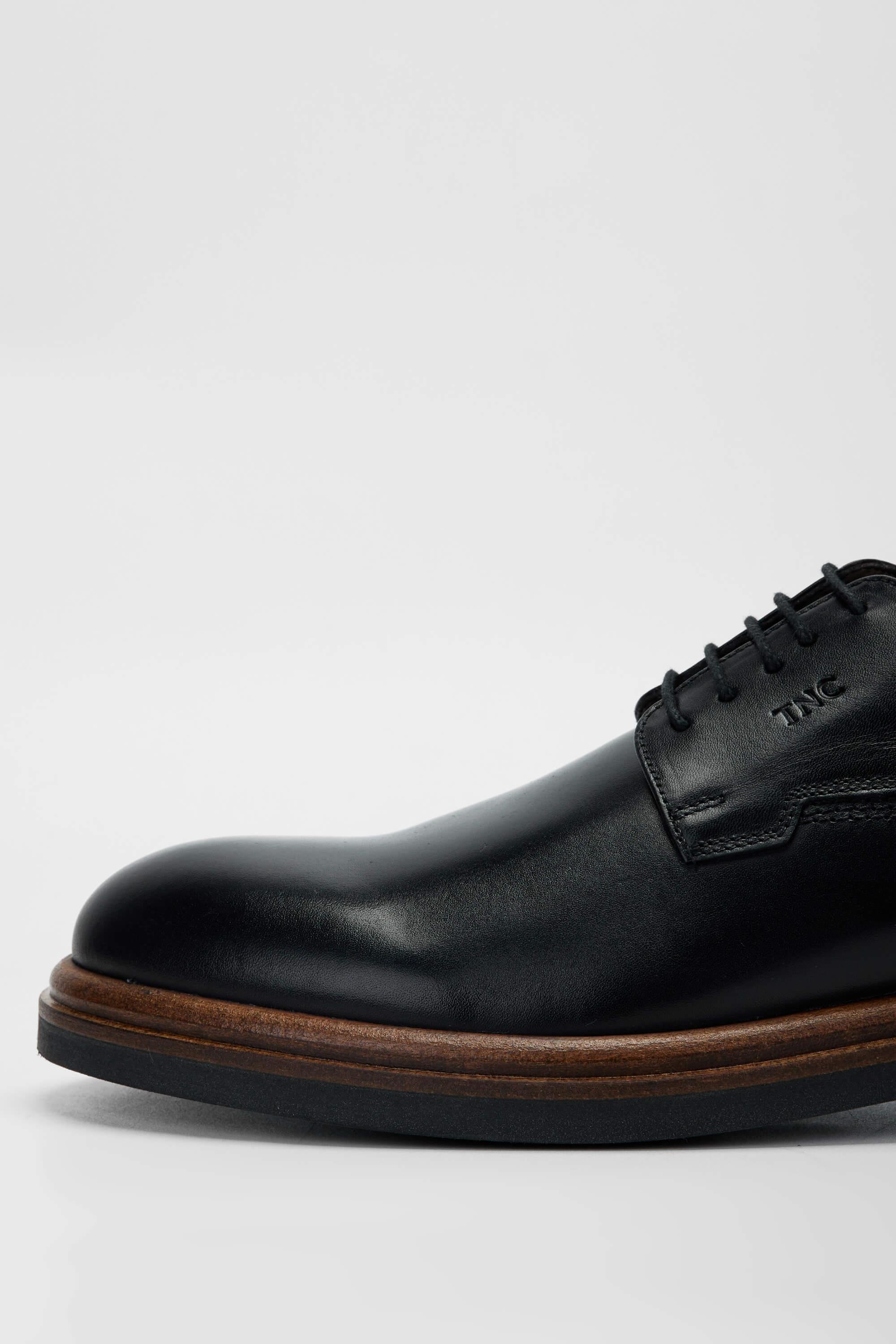 Tamer Tanca Erkek Hakiki Deri Siyah Casual Ayakkabı