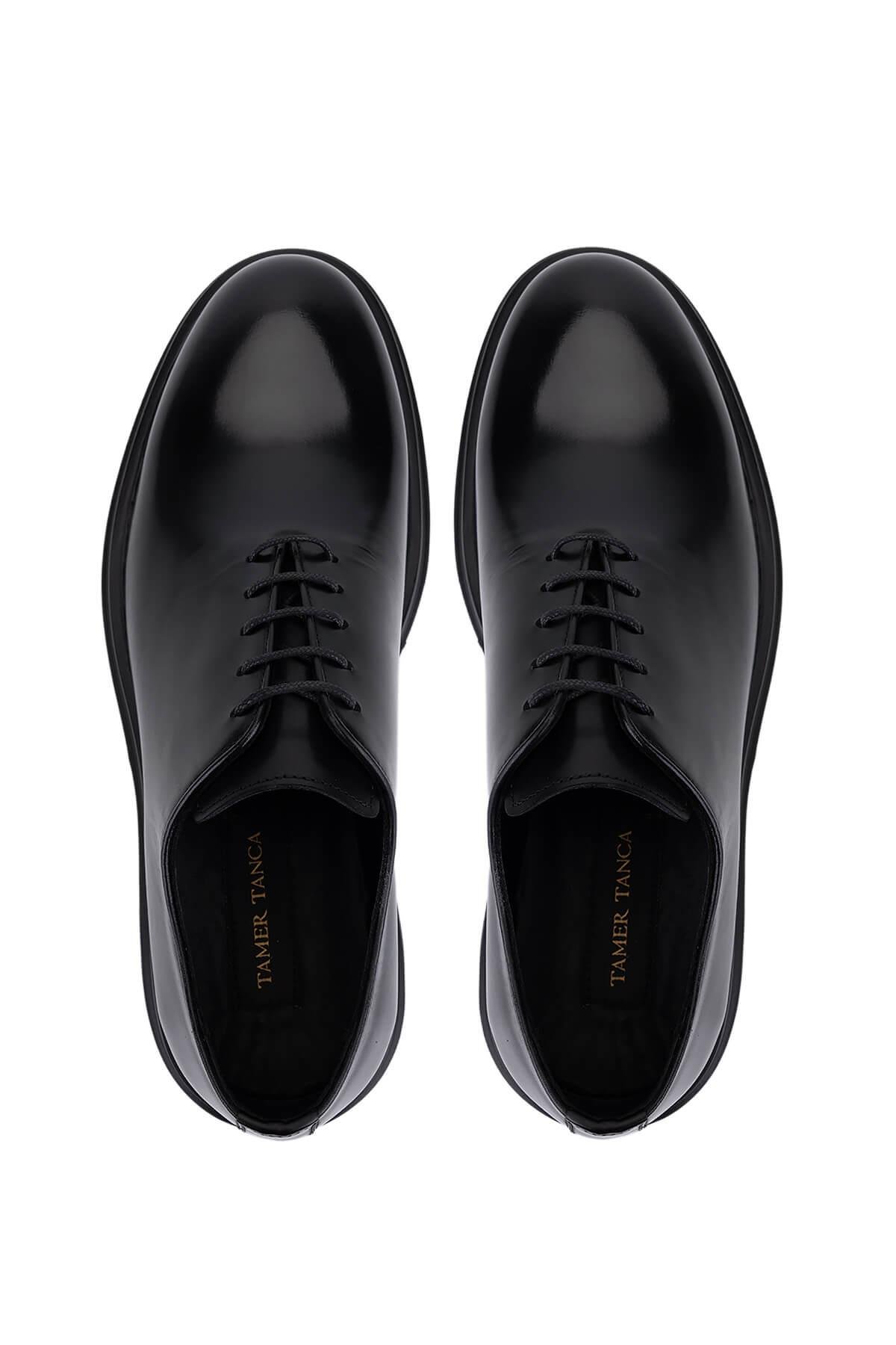 Tamer Tanca Erkek Hakiki Deri Siyah Casual Ayakkabı