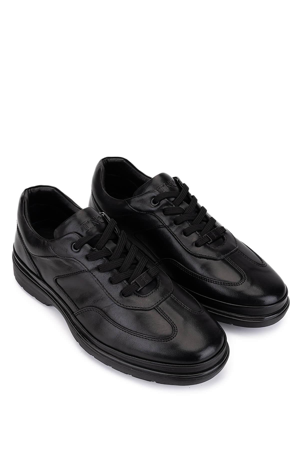 Tamer Tanca Erkek Hakiki Deri Siyah Casual Ayakkabı