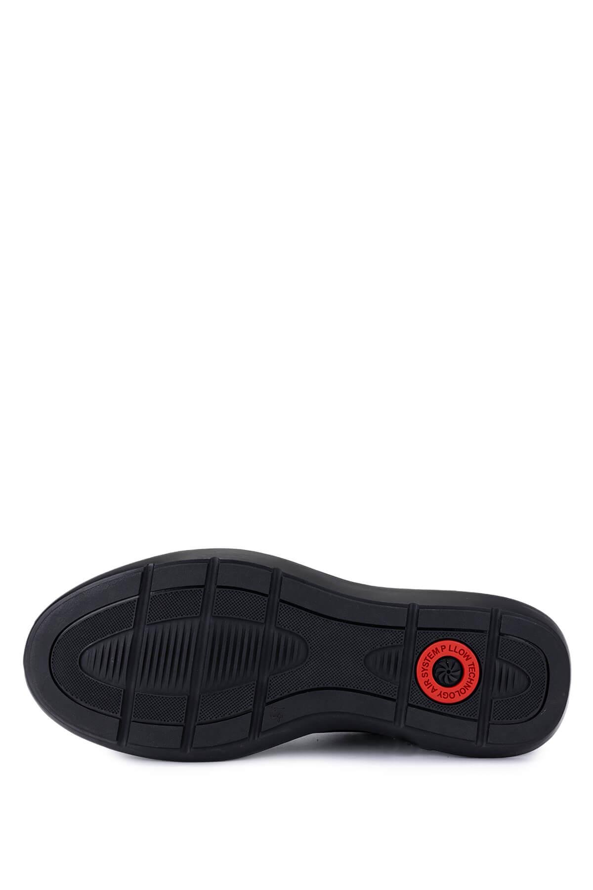 Tamer Tanca Erkek Hakiki Deri Siyah Casual Ayakkabı