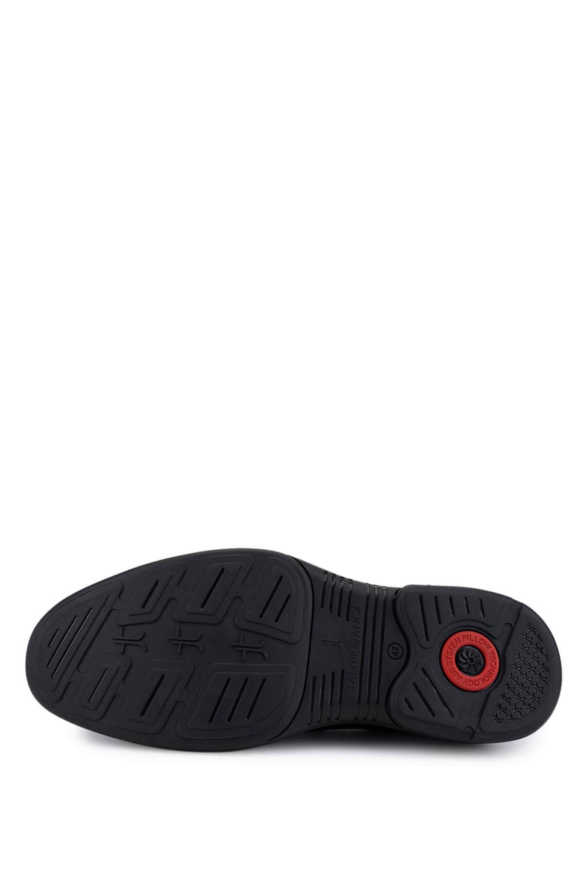 Tamer Tanca Erkek Hakiki Deri Siyah Casual Ayakkabı