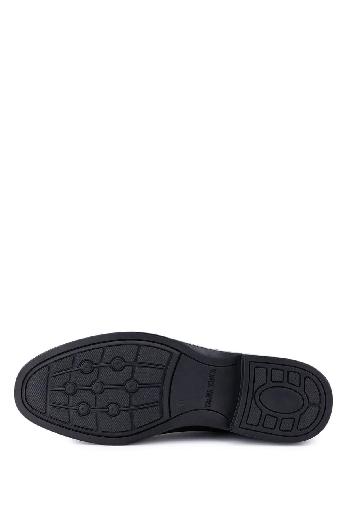 Tamer Tanca Erkek Hakiki Deri Siyah Casual Bot
