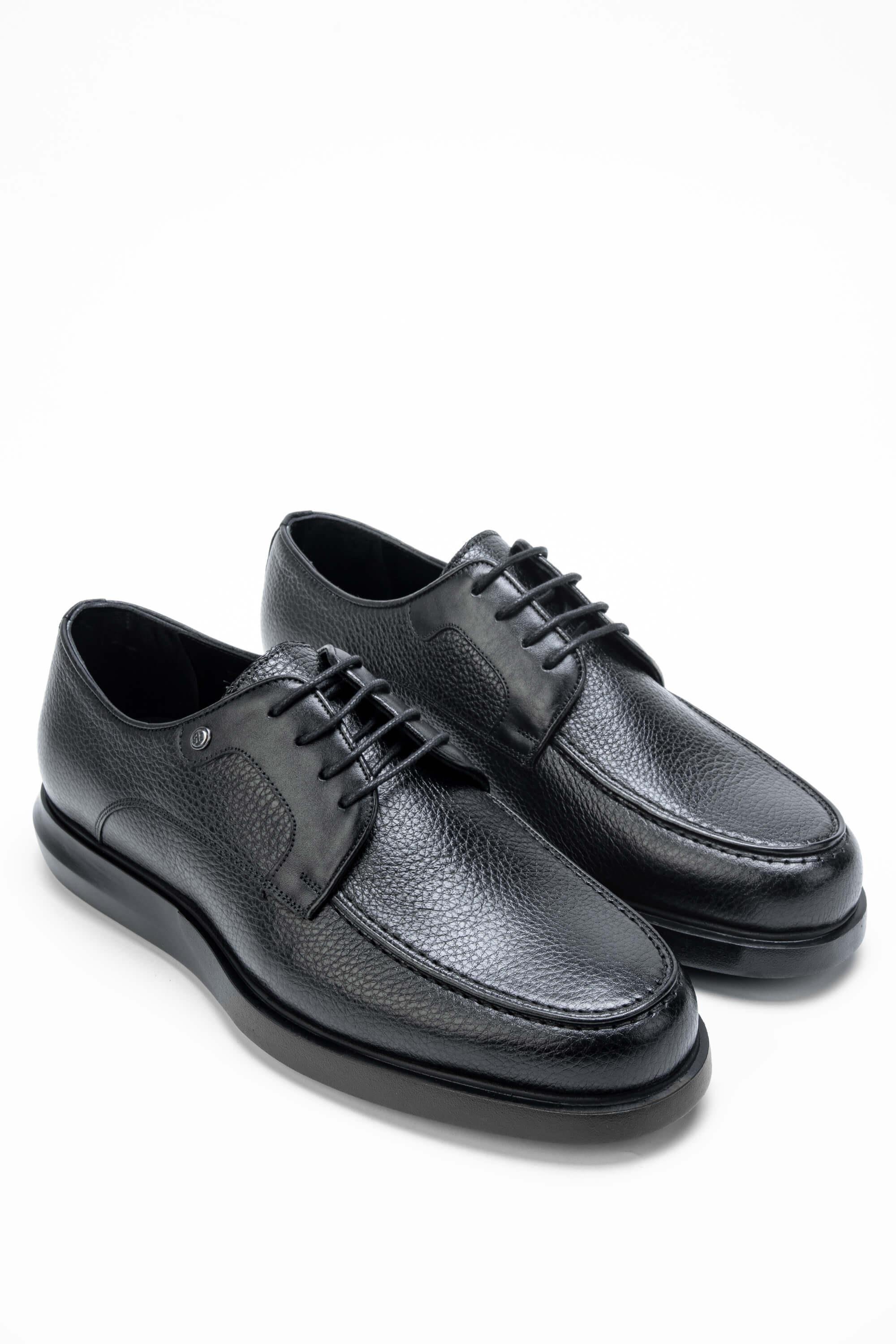 Tamer Tanca Erkek Hakiki Deri Siyah Casual Ayakkabı