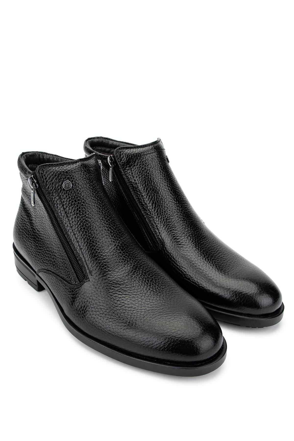Tamer Tanca Erkek Hakiki Deri Siyah Deri Klasik Bot