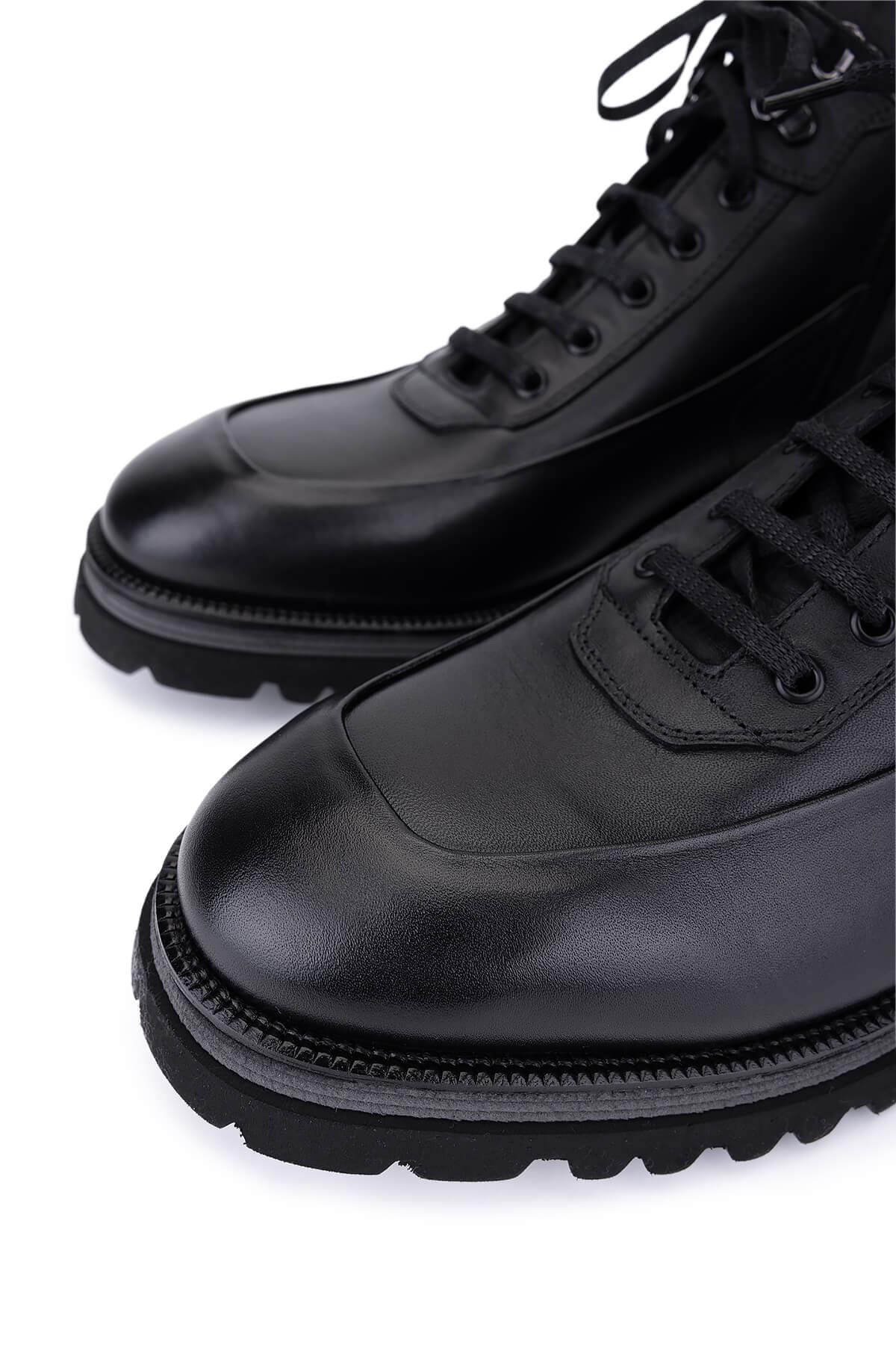 Tamer Tanca Erkek Hakiki Deri Siyah Deri Casual Bot