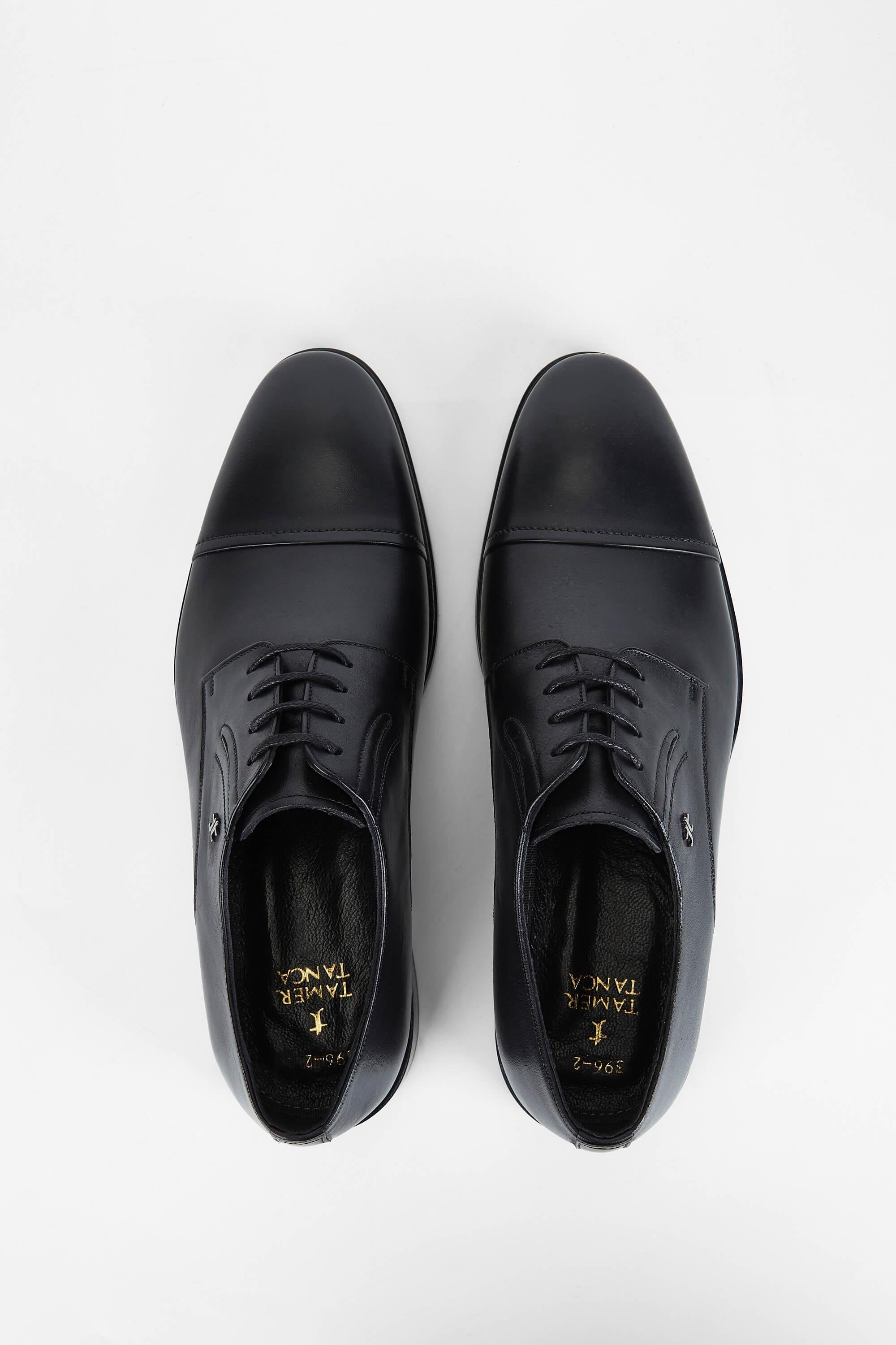 Tamer Tanca Erkek Hakiki Deri Siyah Deri Klasik Ayakkabı