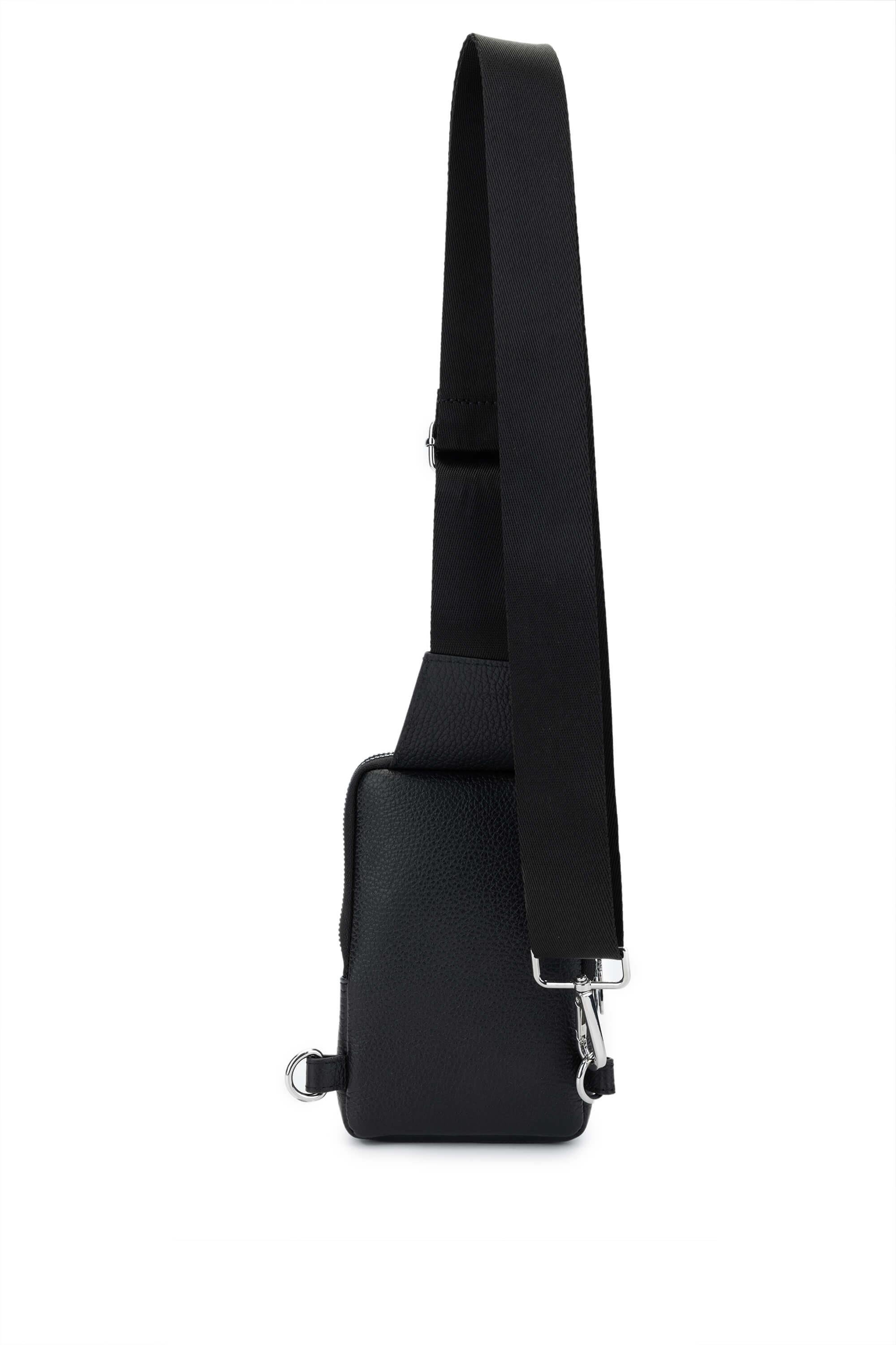 Tamer Tanca Erkek Hakiki Deri Siyah Deri Body Bag Çanta