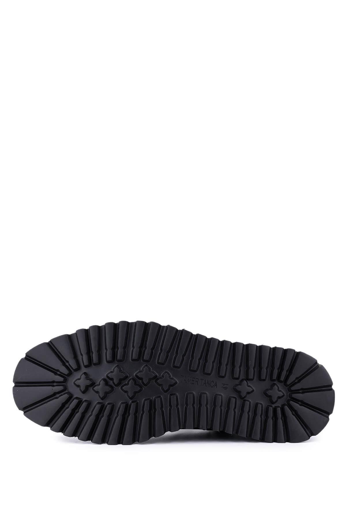 Tamer Tanca Erkek Hakiki Deri Siyah Deri Casual Bot