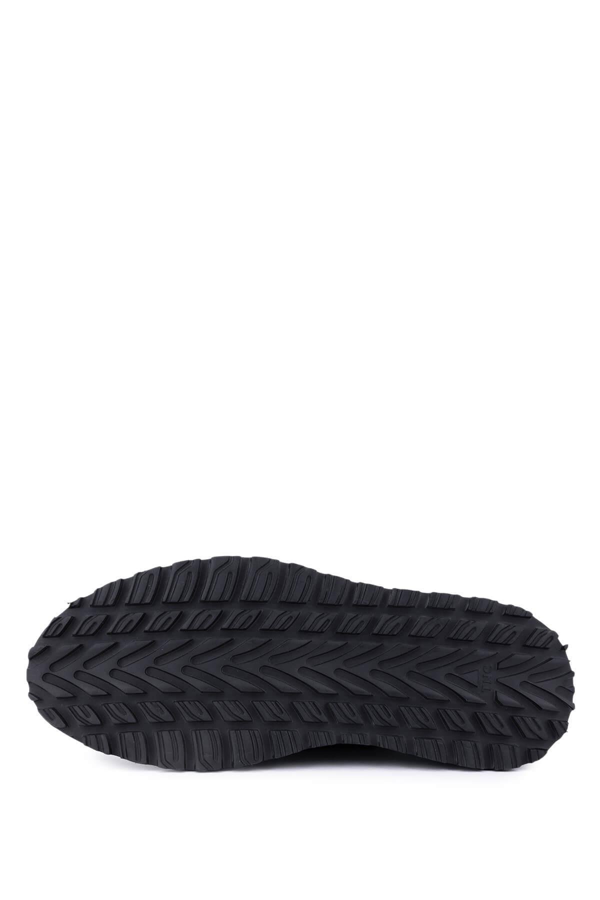 Tamer Tanca Erkek Hakiki Deri Siyah Deri Casual Ayakkabı